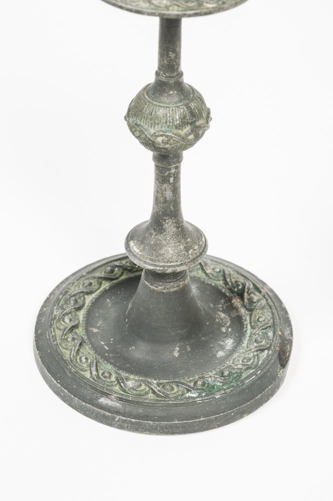 Two Antique Metal Candlesticks