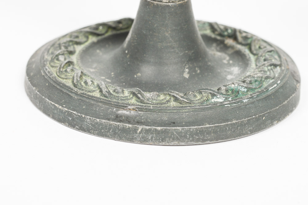 Two Antique Metal Candlesticks