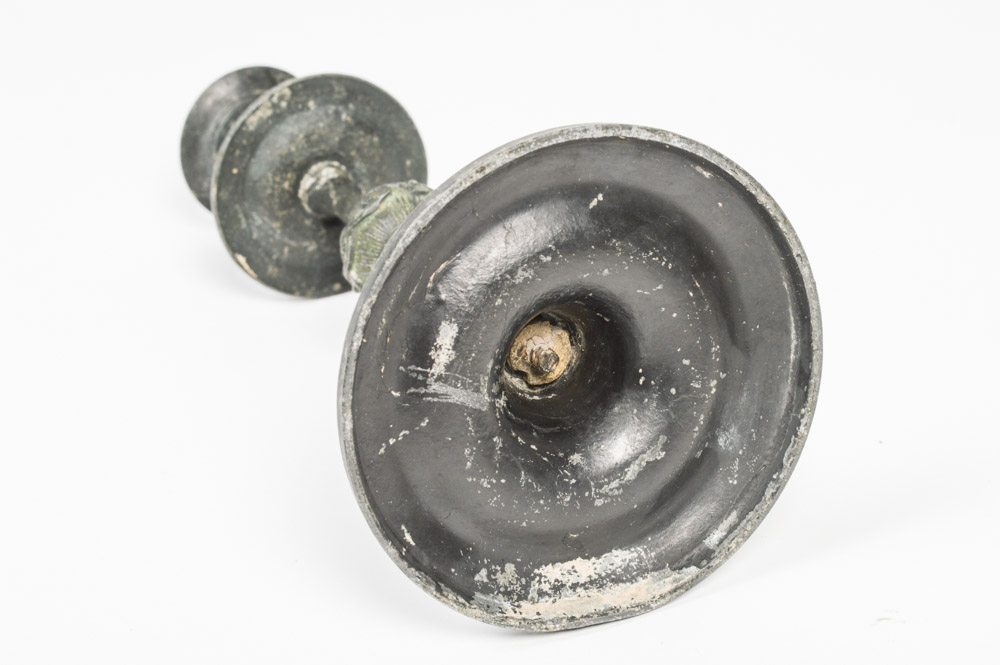 Two Antique Metal Candlesticks