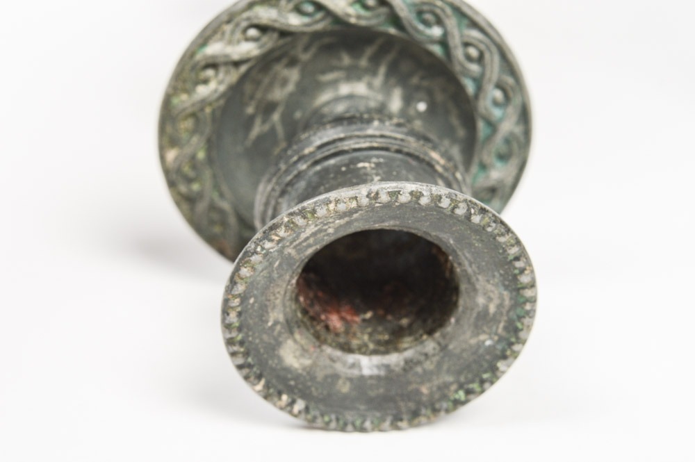 Two Antique Metal Candlesticks