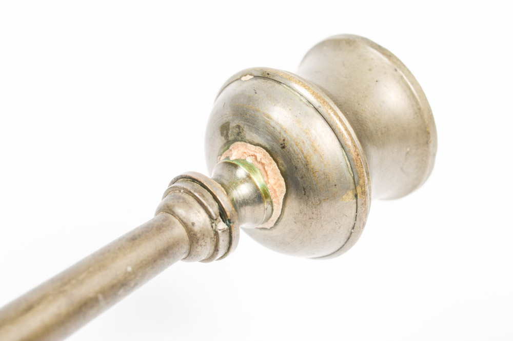 Two Antique Metal Candlesticks