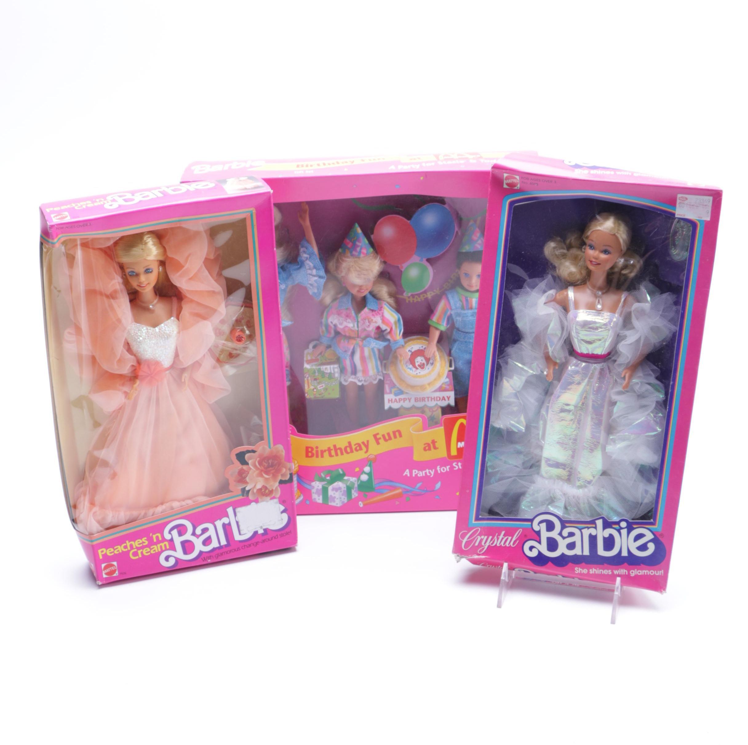 Barbie Dolls Including "Crystal" and "Peaches 'n Cream"