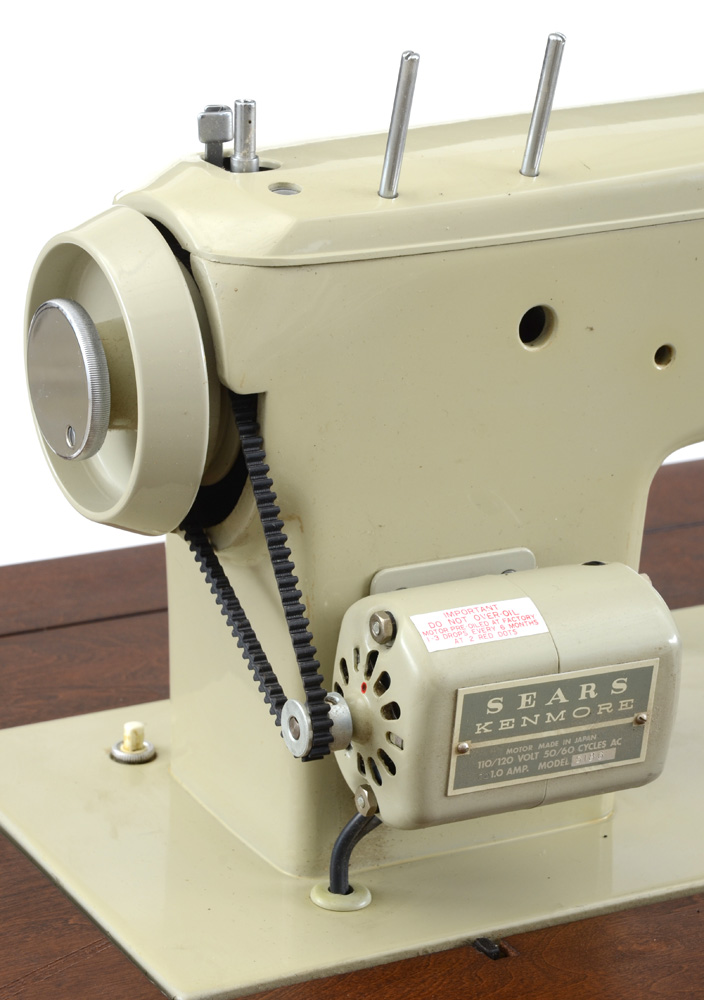 Sears-Kenmore Midcentury Vintage Sewing Machine with Cabinet
