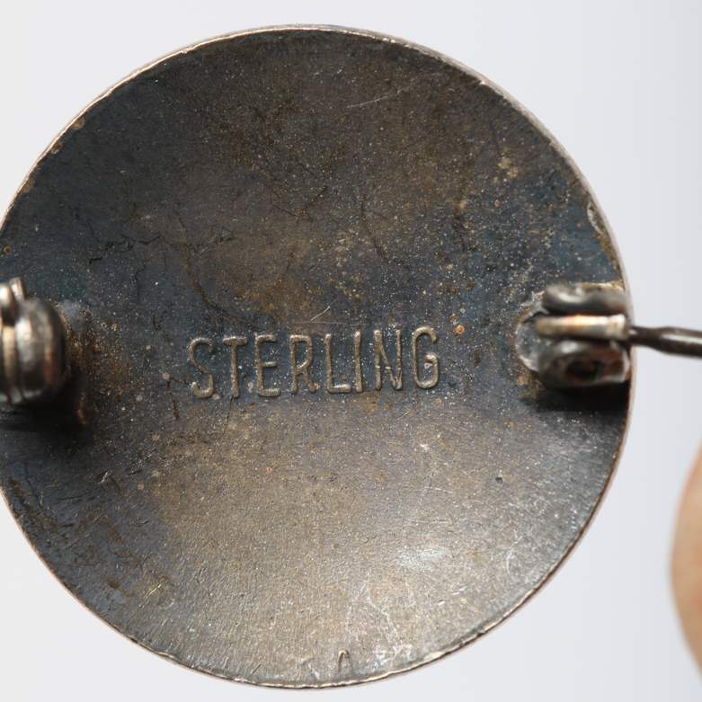 Collection of Vintage Sterling Silver and Enamel Military Pins