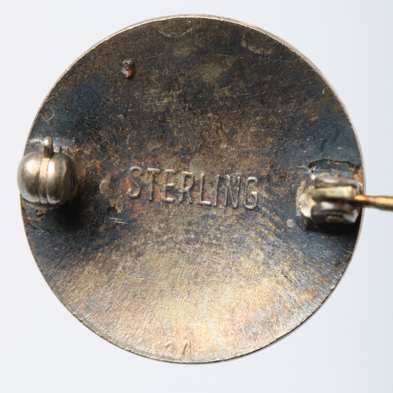 Collection of Vintage Sterling Silver and Enamel Military Pins