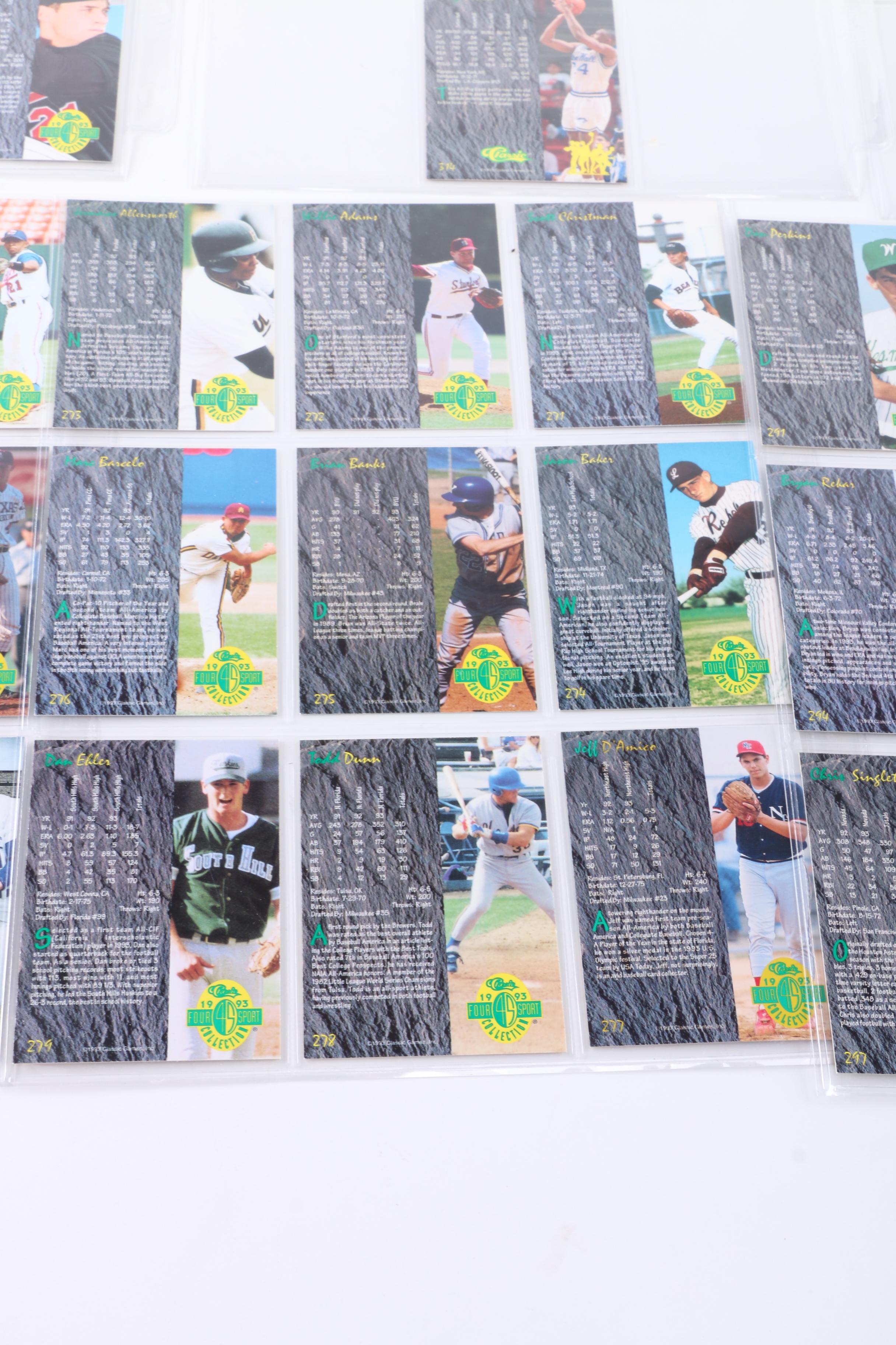 Collection of 1993 Four Sport Classics Trading Cards