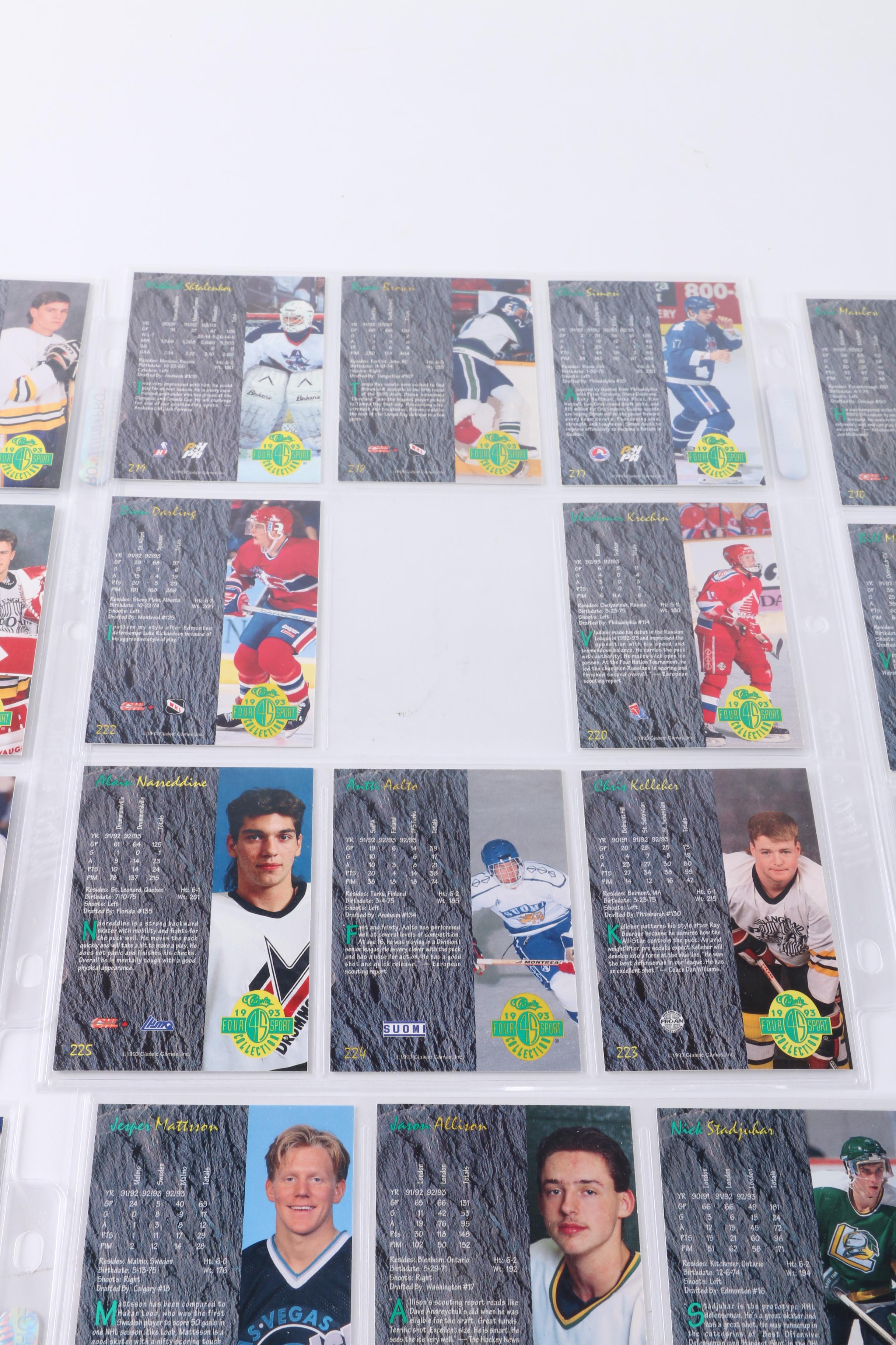 Collection of 1993 Four Sport Classics Trading Cards
