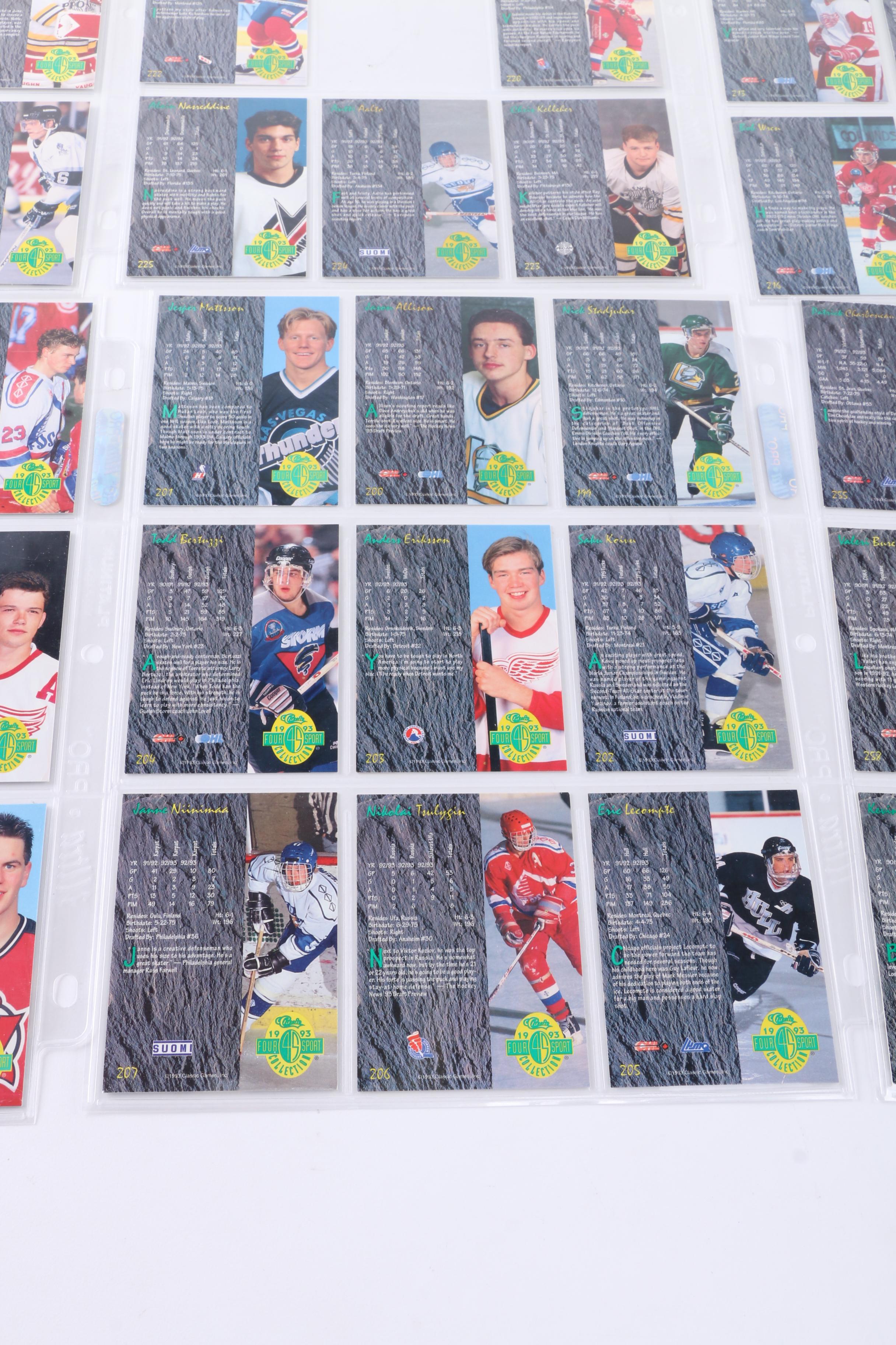 Collection of 1993 Four Sport Classics Trading Cards