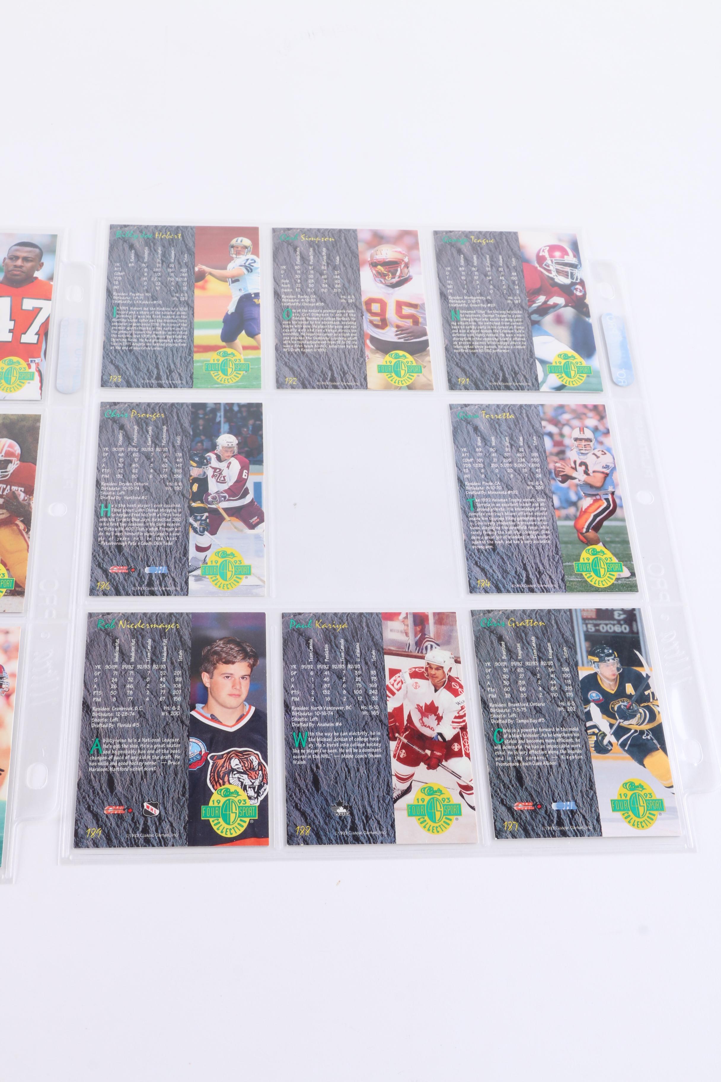 Collection of 1993 Four Sport Classics Trading Cards