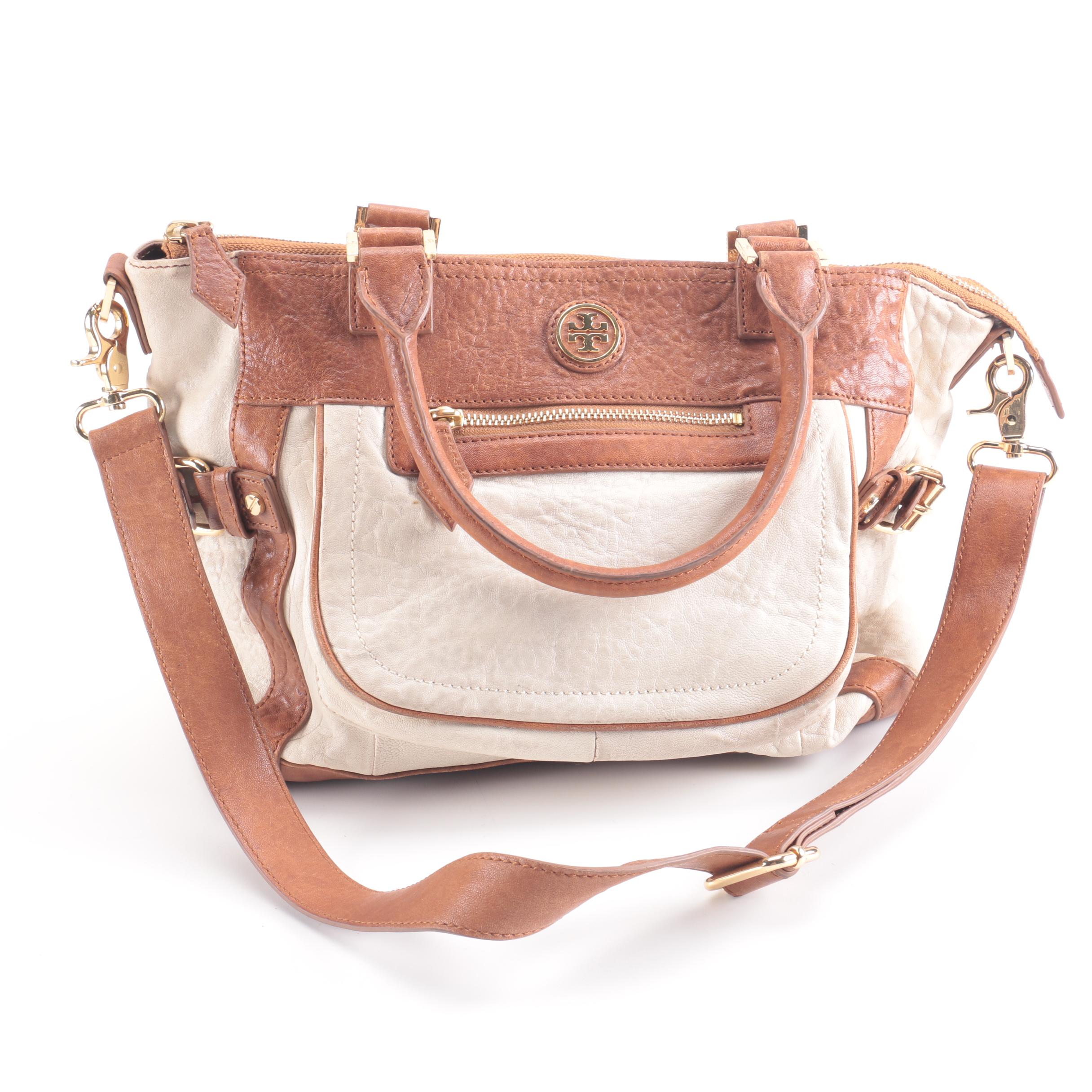 Tory Burch Dual-Tone Leather Handbag