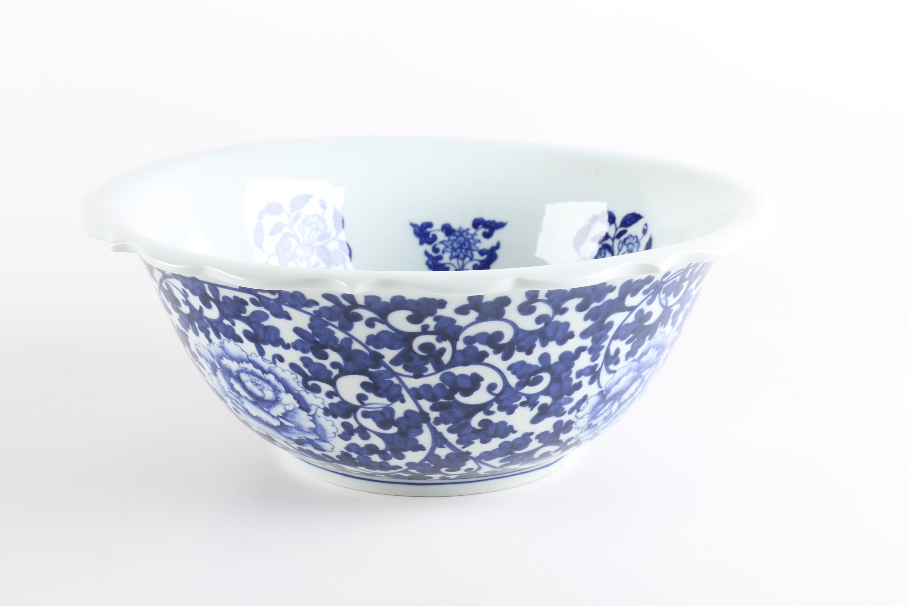 East Asian Blue and White Ceramic Bowls