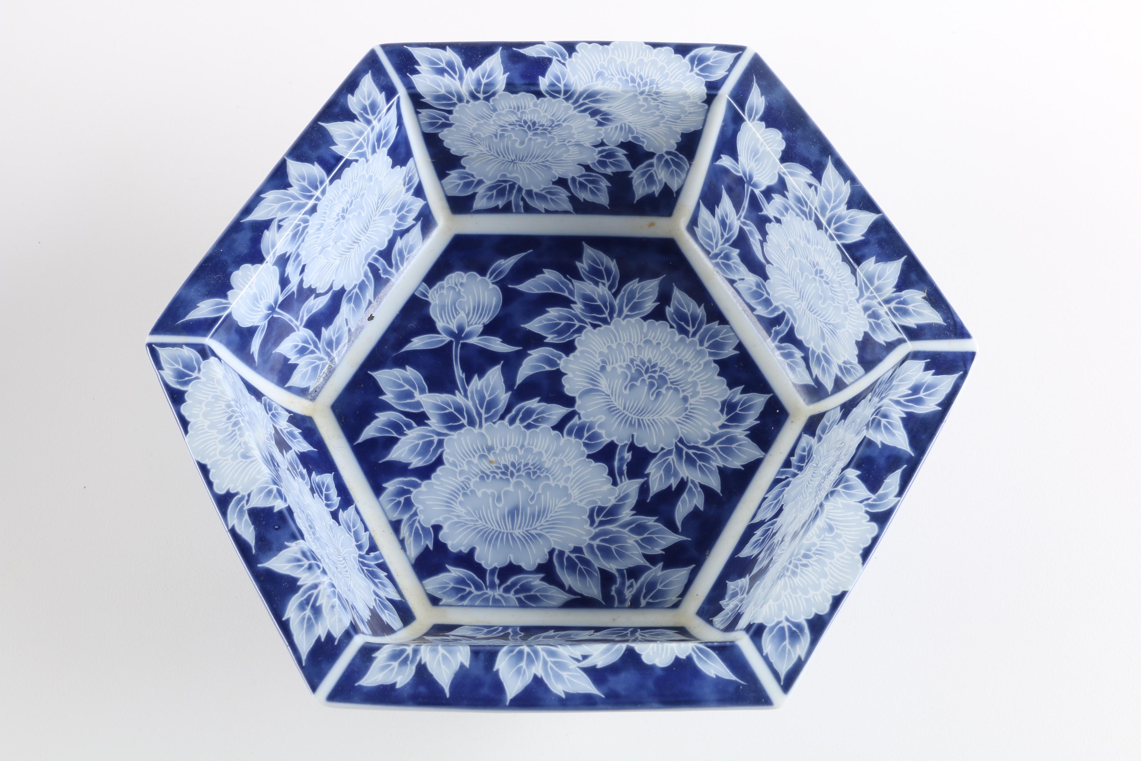 East Asian Blue and White Ceramic Bowls