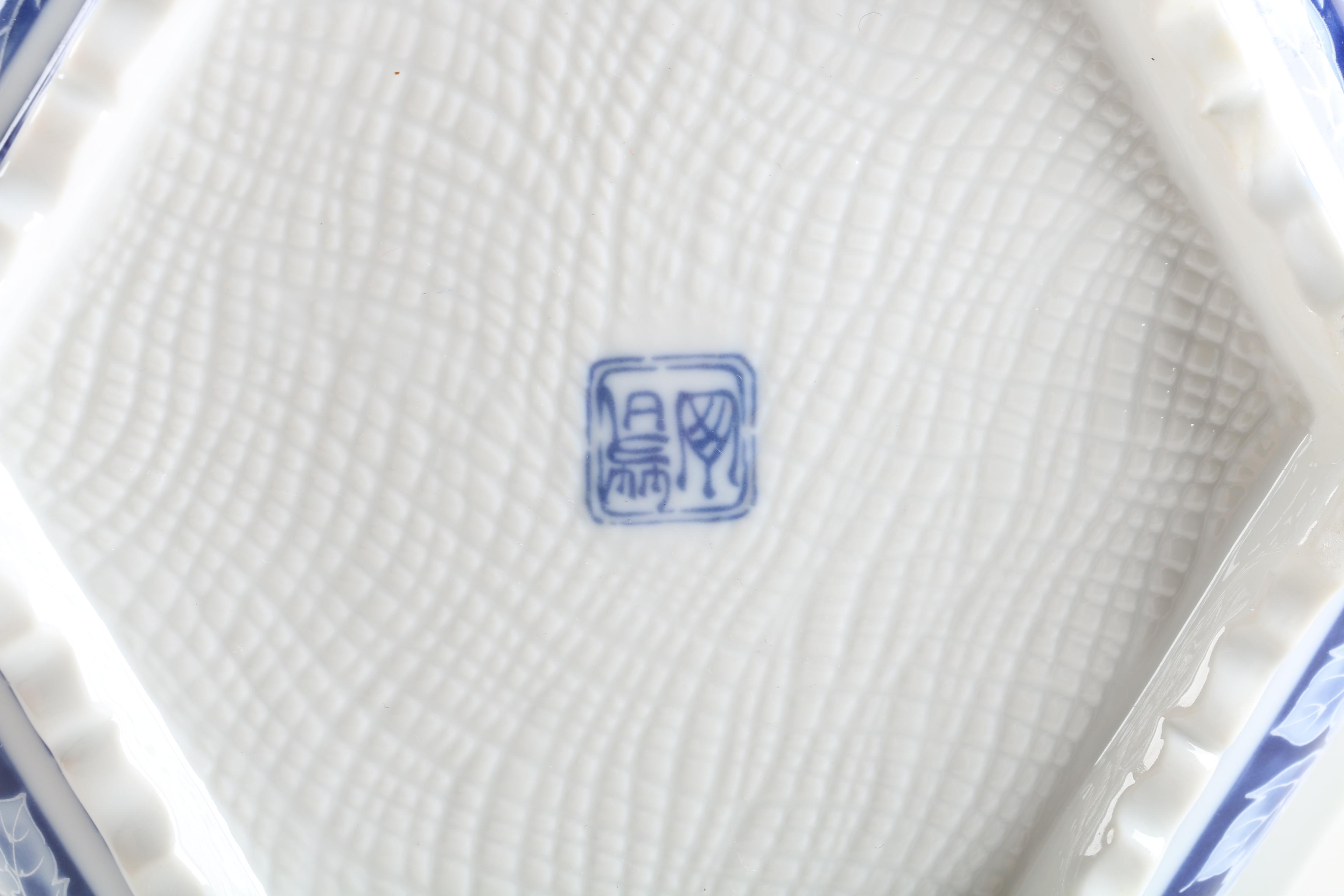 East Asian Blue and White Ceramic Bowls