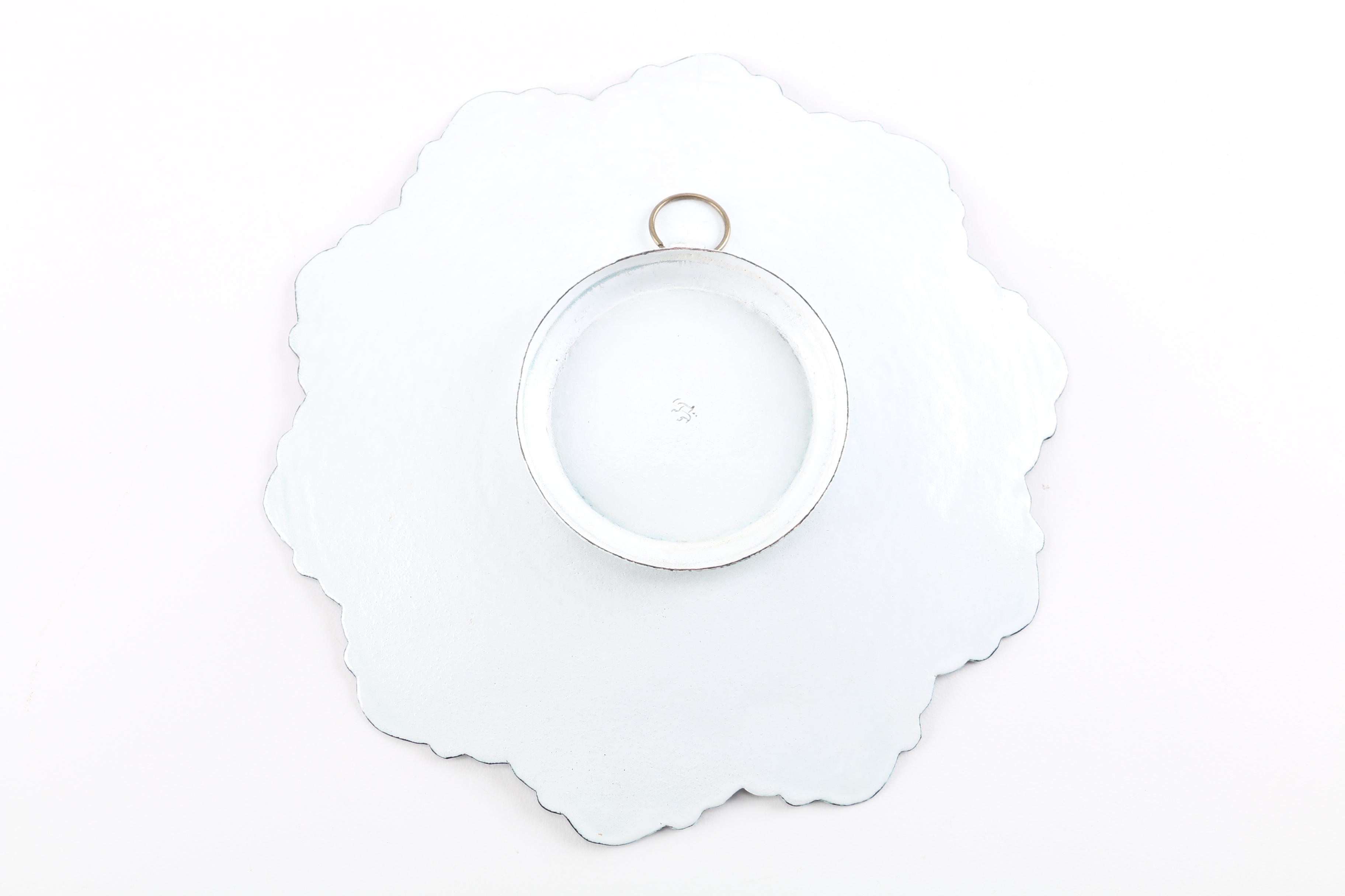 Hand-Painted Enameled Metal Iznik-Style Plates