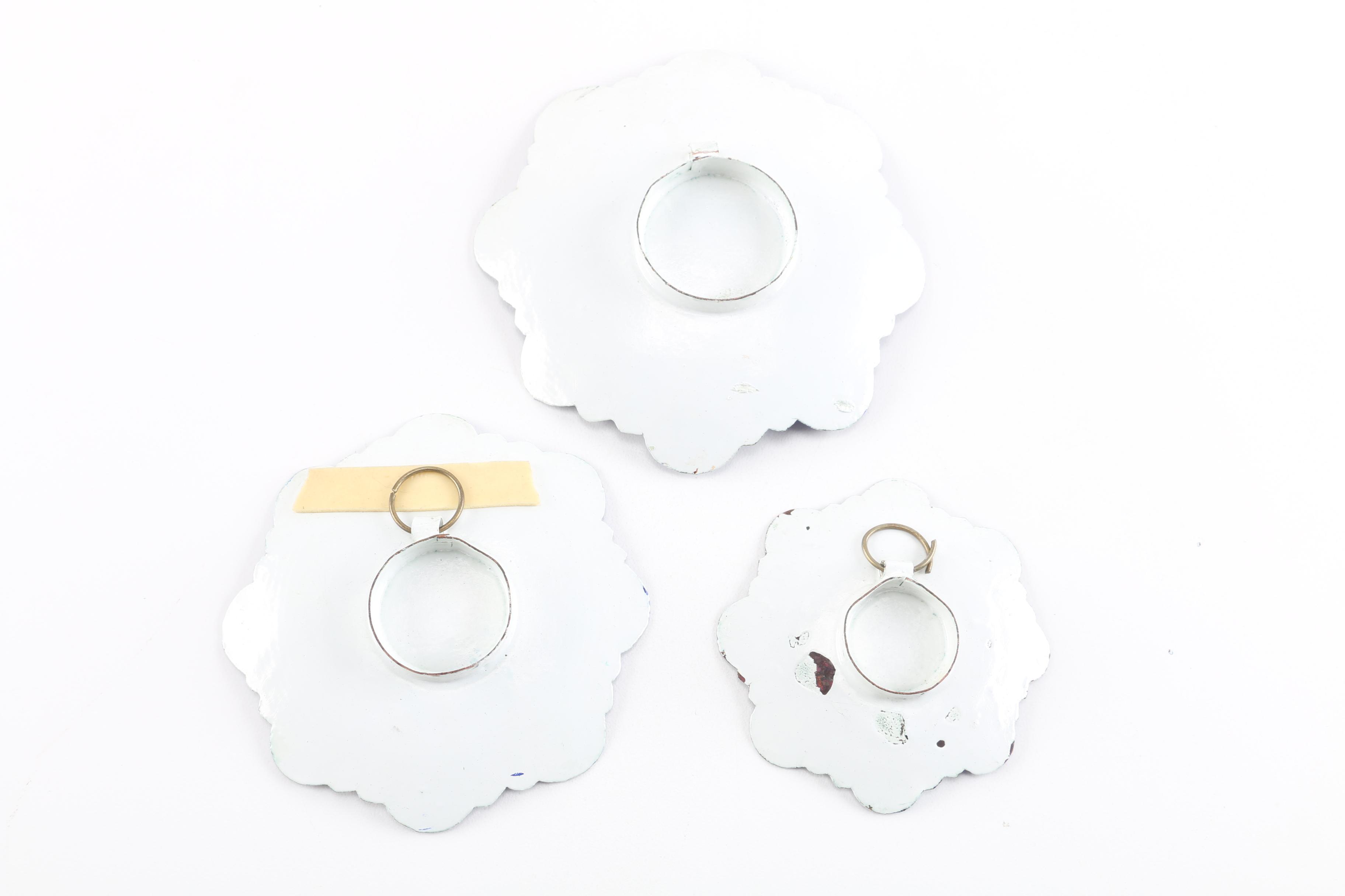 Hand-Painted Enameled Metal Iznik-Style Plates