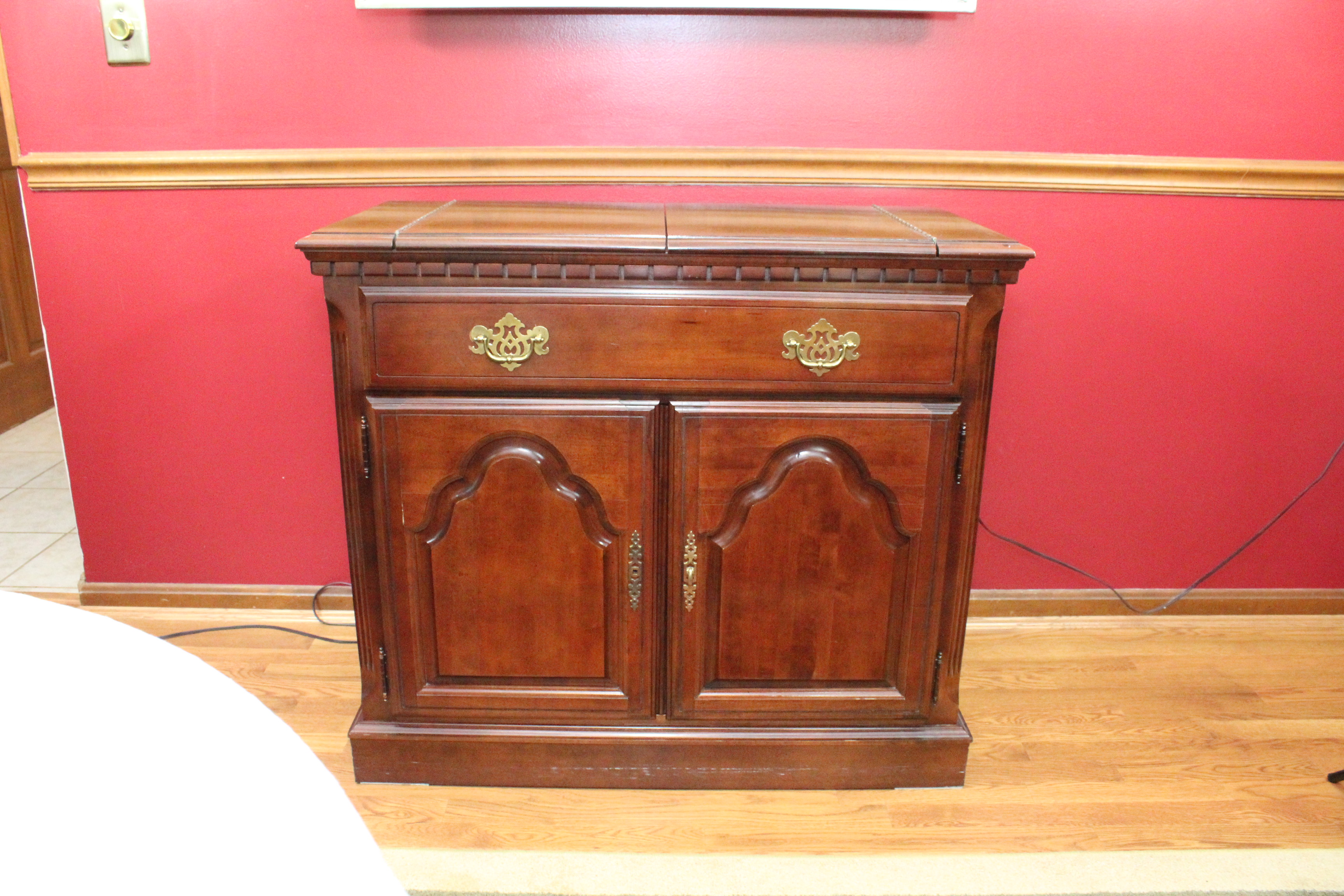 Flip Top Console Cabinet