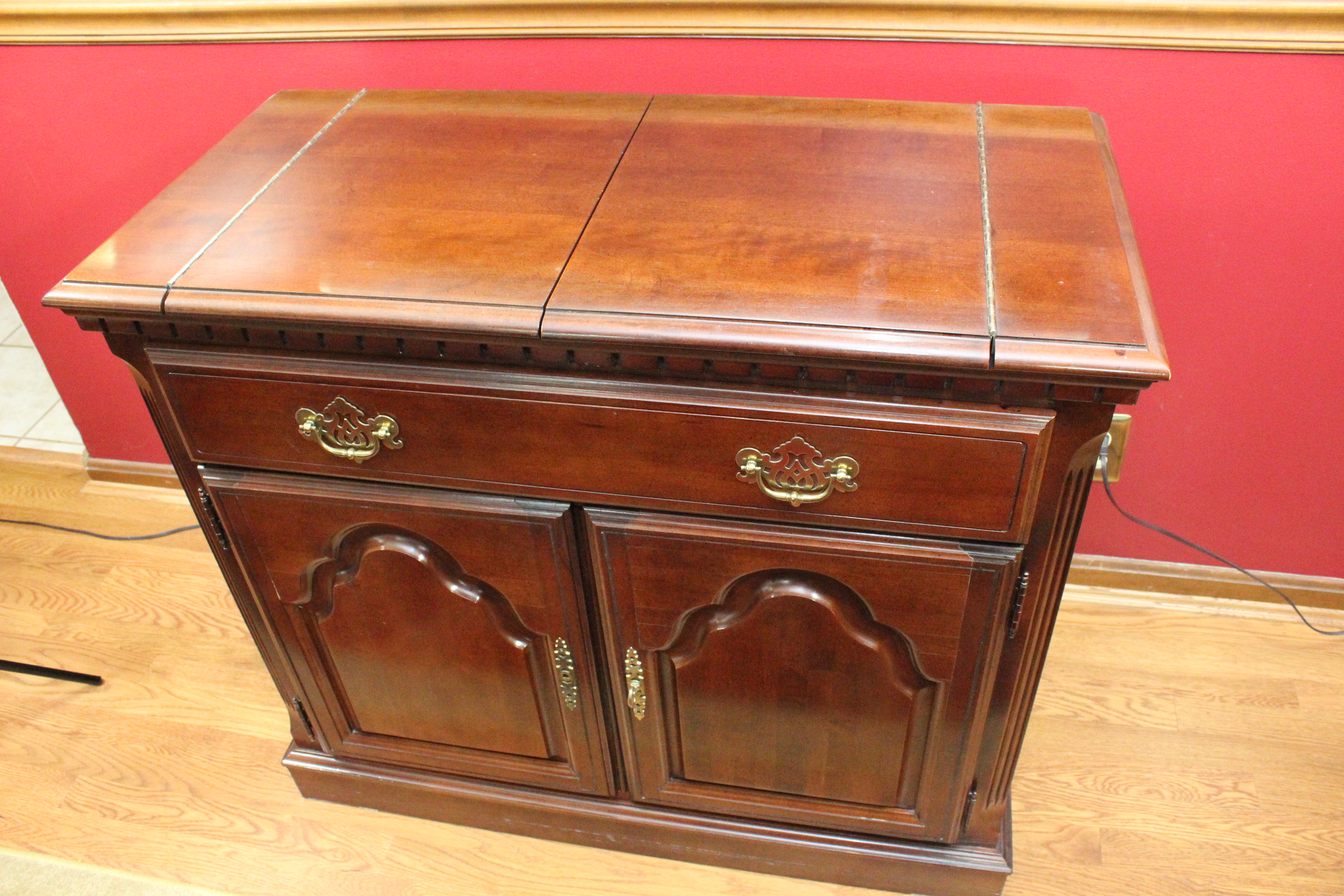 Flip Top Console Cabinet