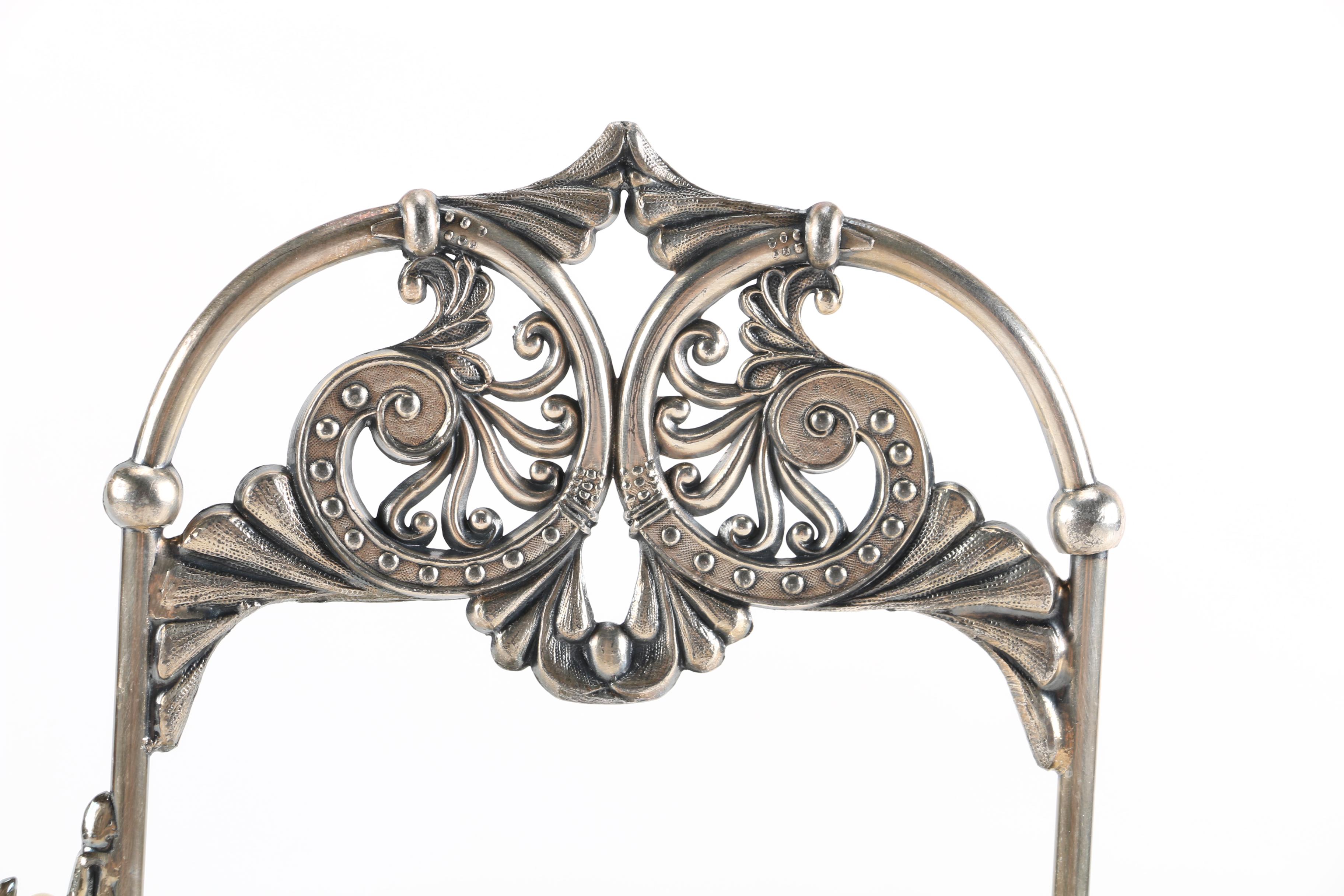 Van Bergh Silver Plate Co. Silver Plate Jar Display Holder With Additional Tableware