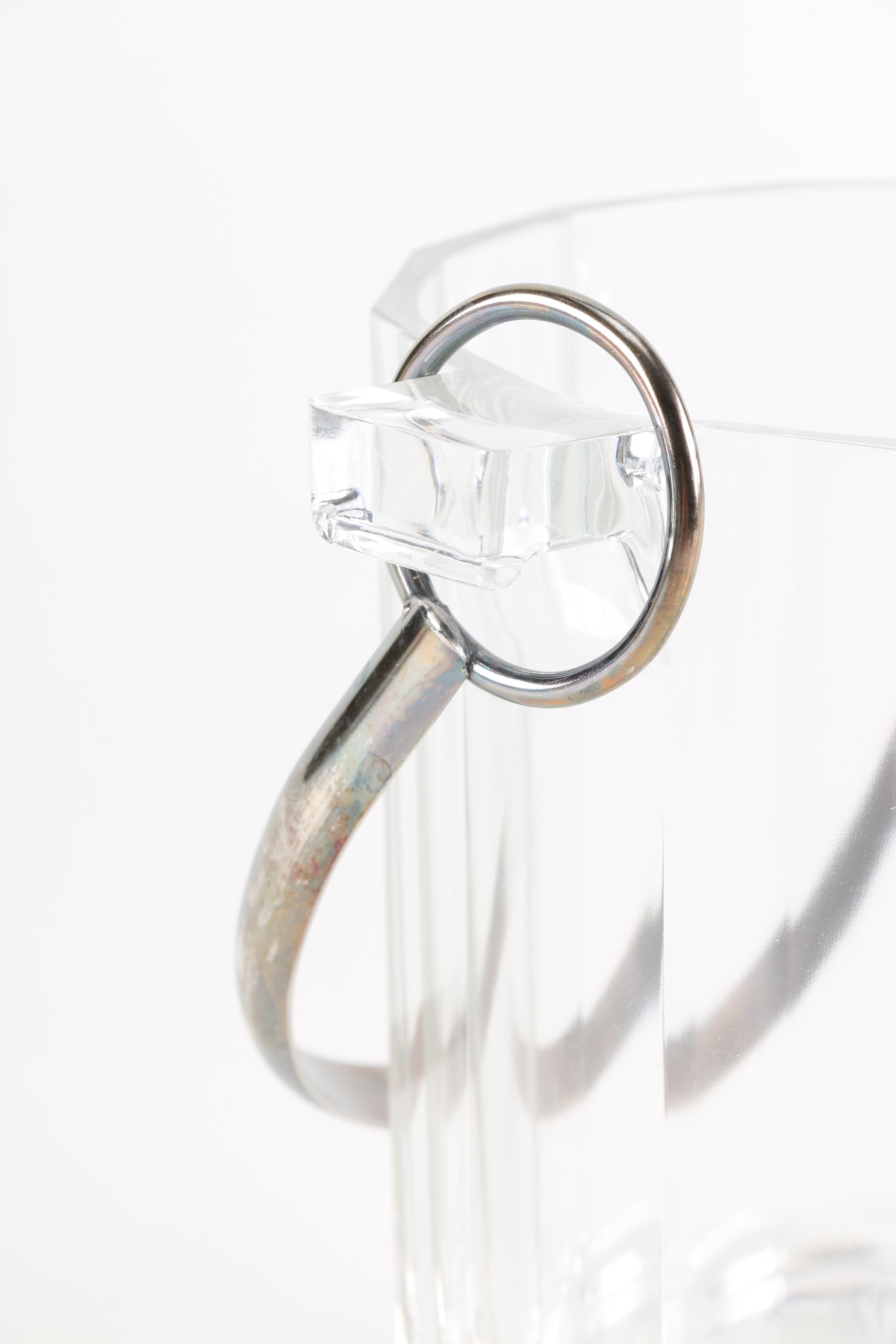 Van Bergh Silver Plate Co. Silver Plate Jar Display Holder With Additional Tableware