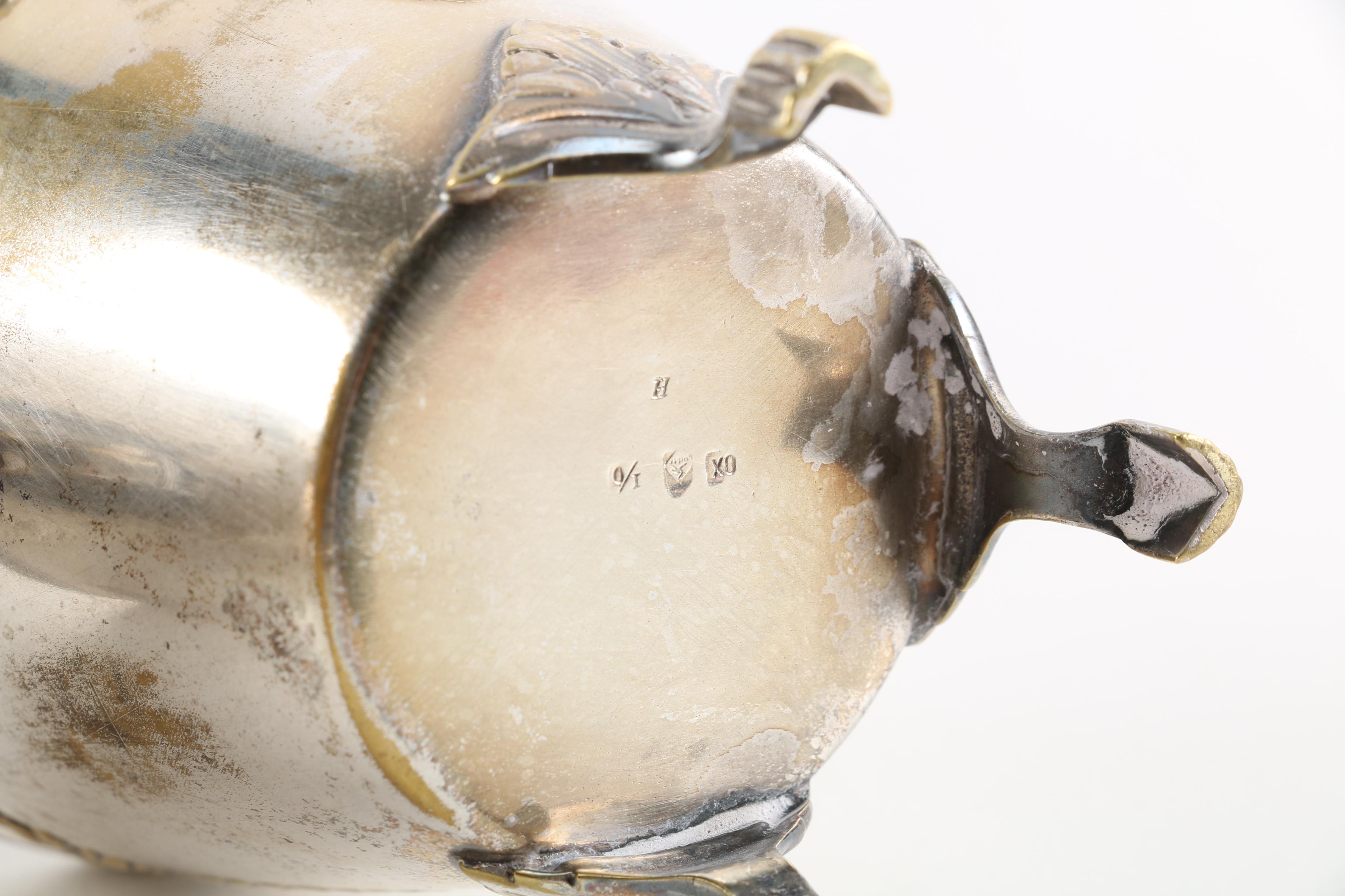 Van Bergh Silver Plate Co. Silver Plate Jar Display Holder With Additional Tableware