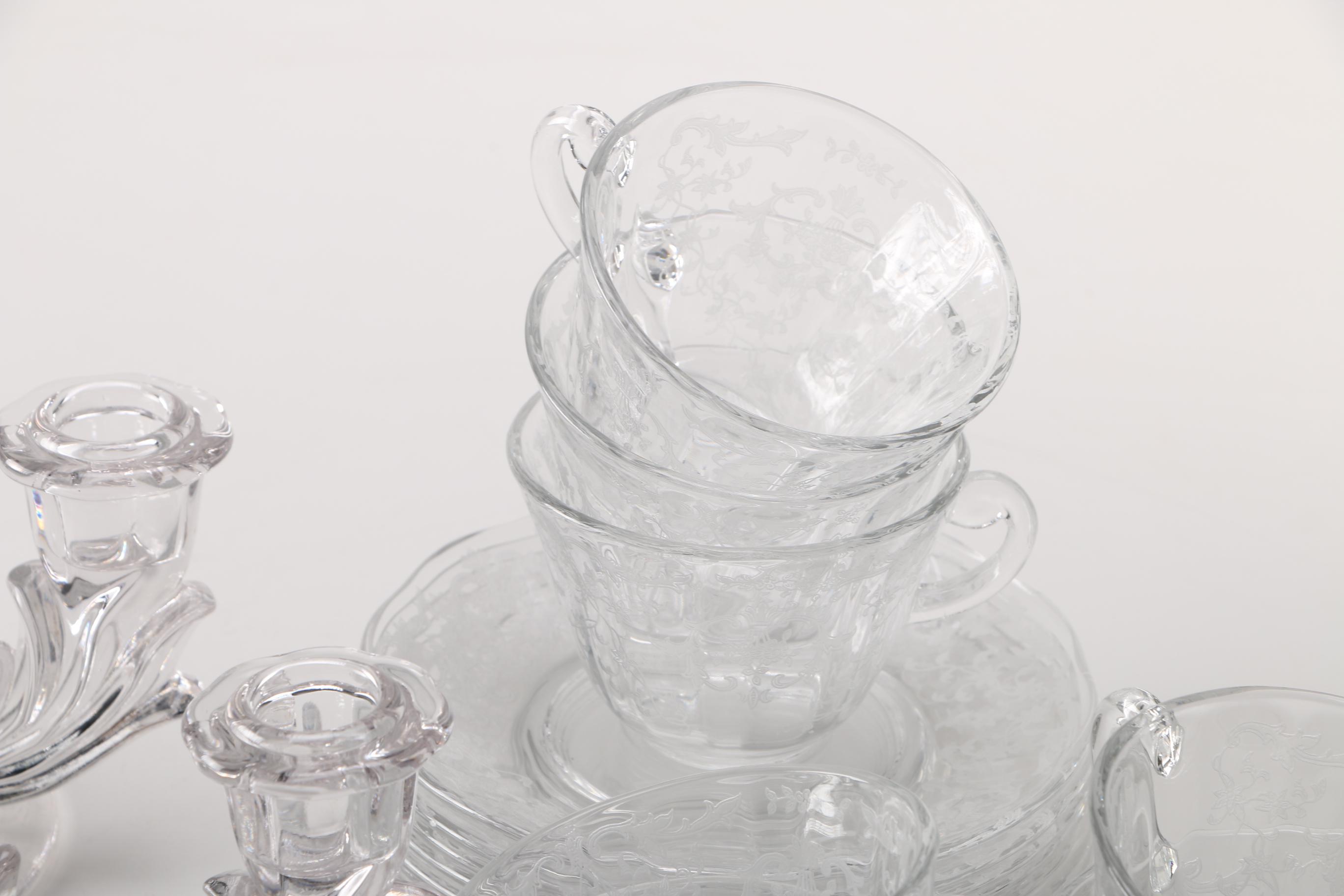 Etched Glass Tableware