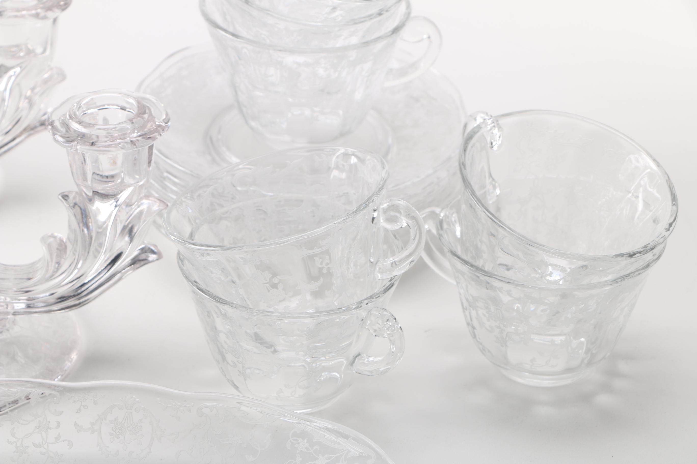 Etched Glass Tableware