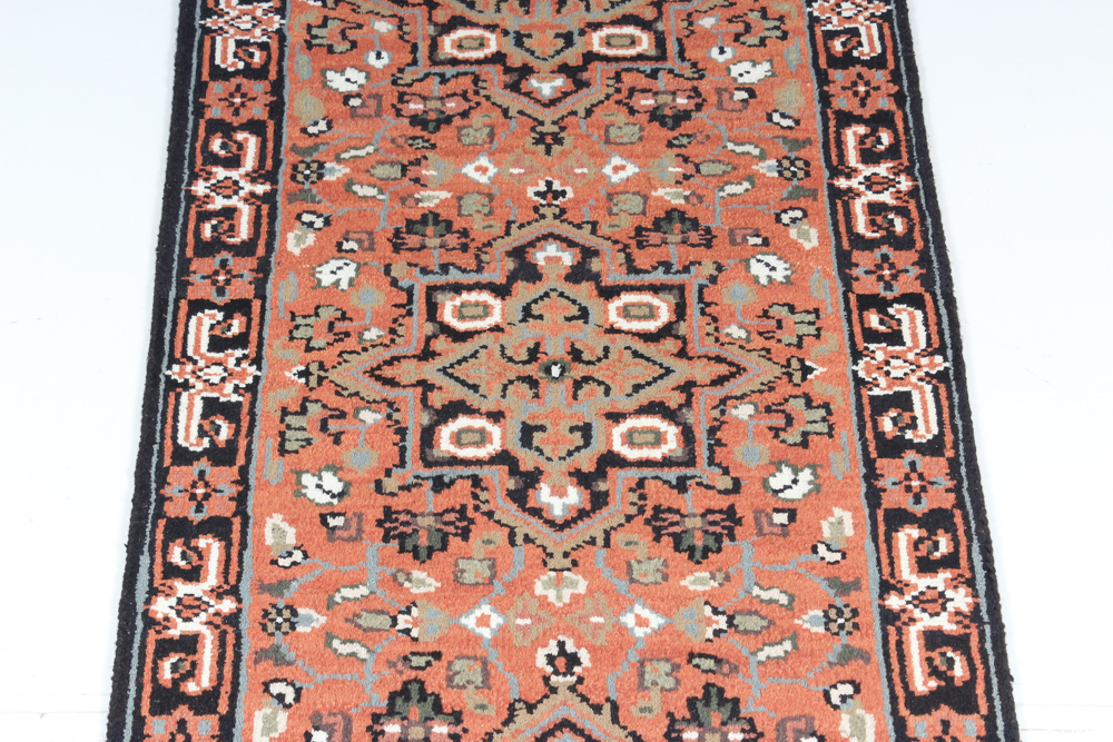 Hand Knotted Indo-Persian Heriz Style Carpet Runner