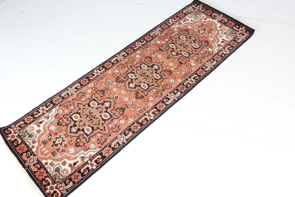 Hand Knotted Indo-Persian Heriz Style Carpet Runner