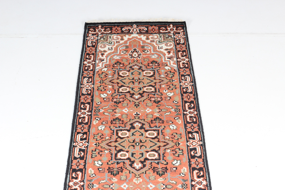 Hand Knotted Indo-Persian Heriz Style Carpet Runner
