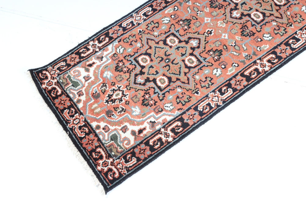 Hand Knotted Indo-Persian Heriz Style Carpet Runner