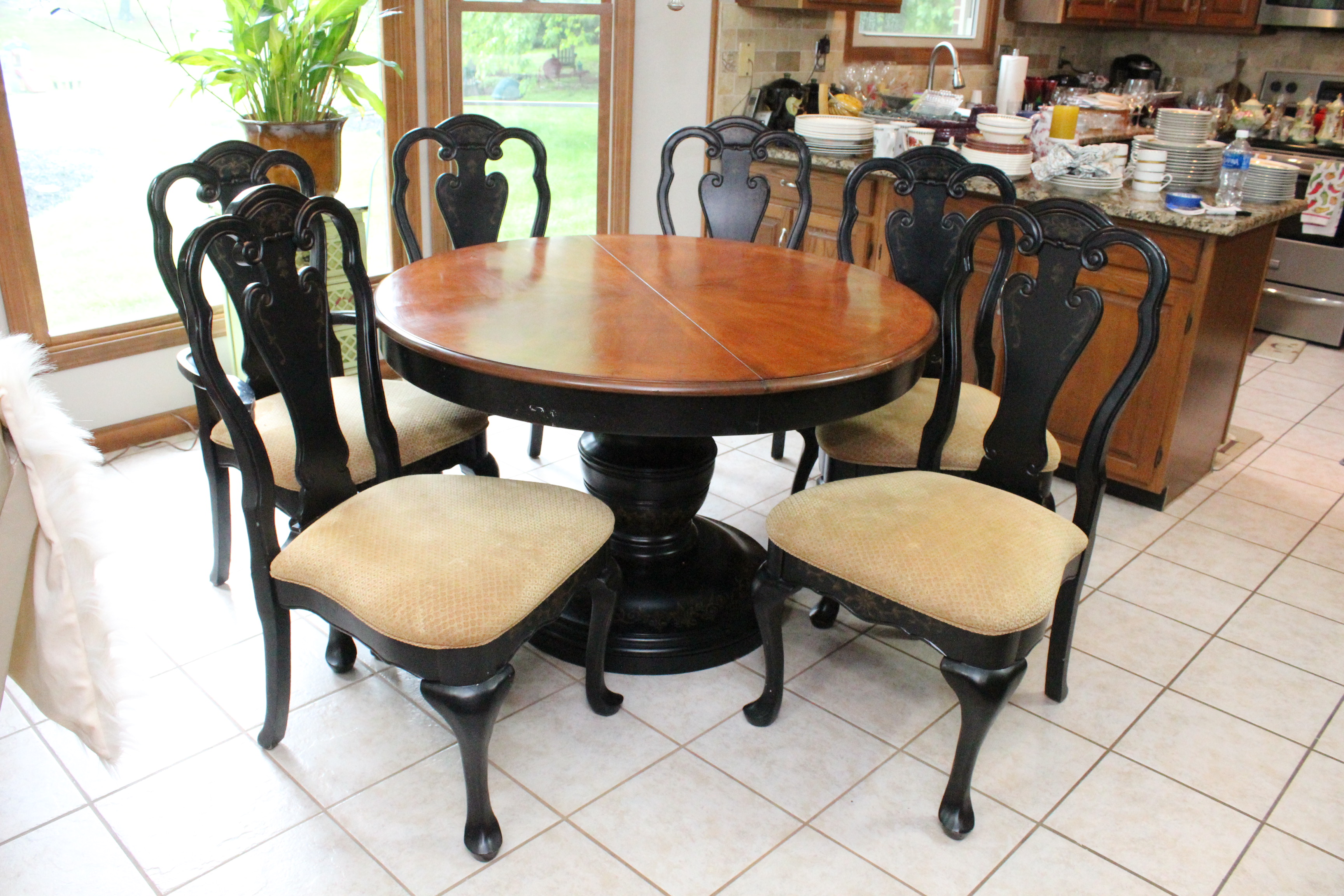 Round Leaf Wooden Table and Chairs by A.R.T. Furniture