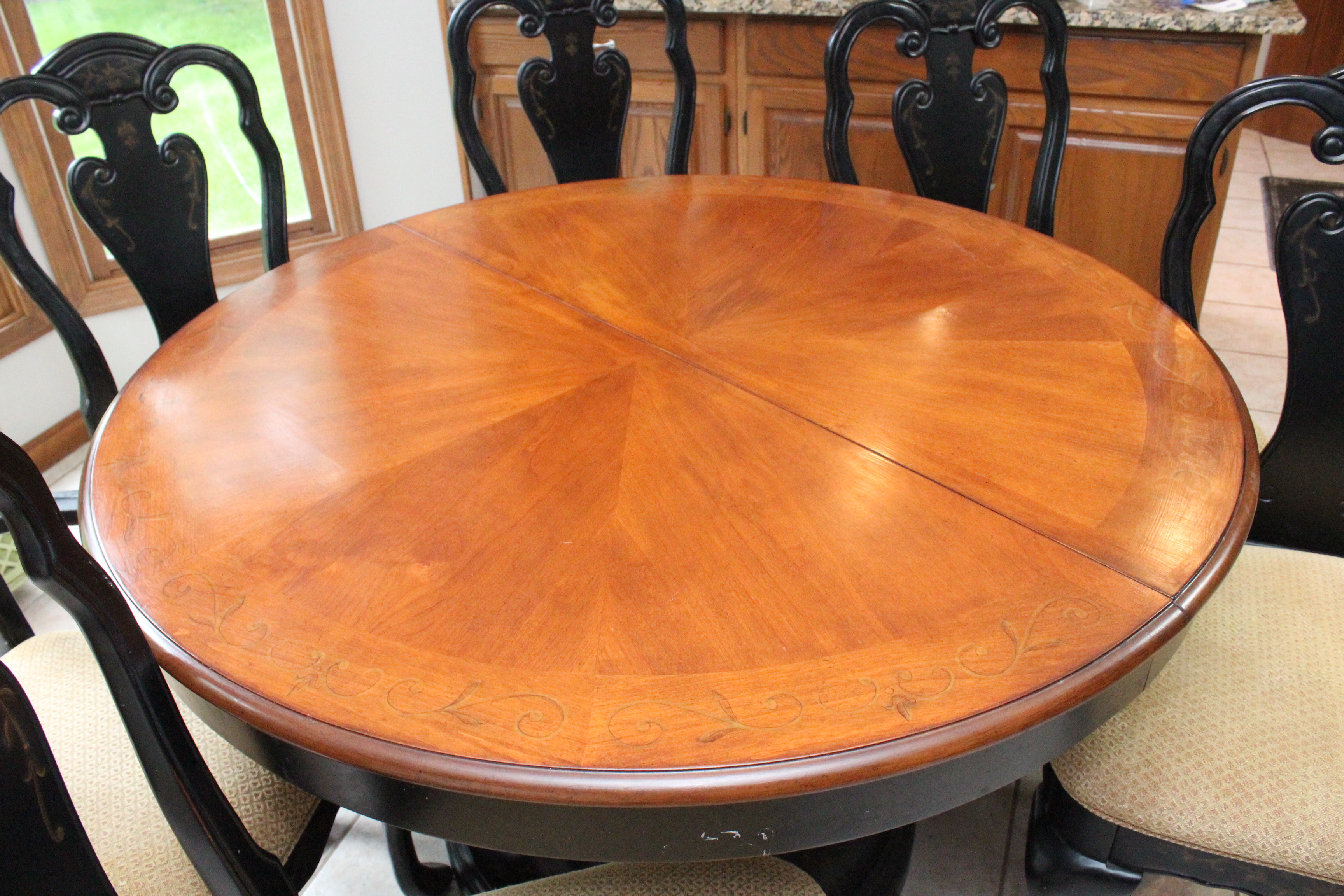 Round Leaf Wooden Table and Chairs by A.R.T. Furniture