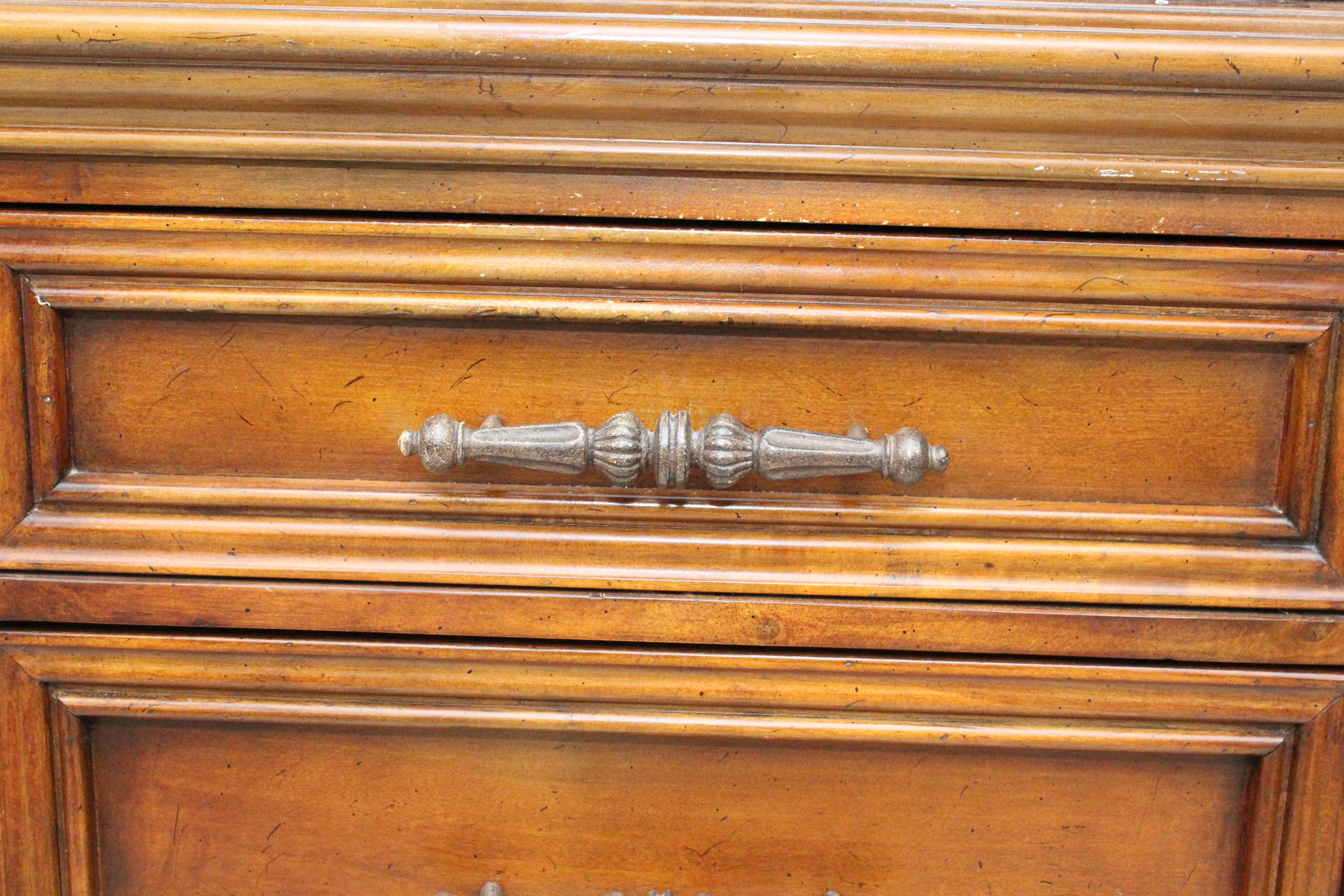 Walnut Stained China Cabinet and Buffet