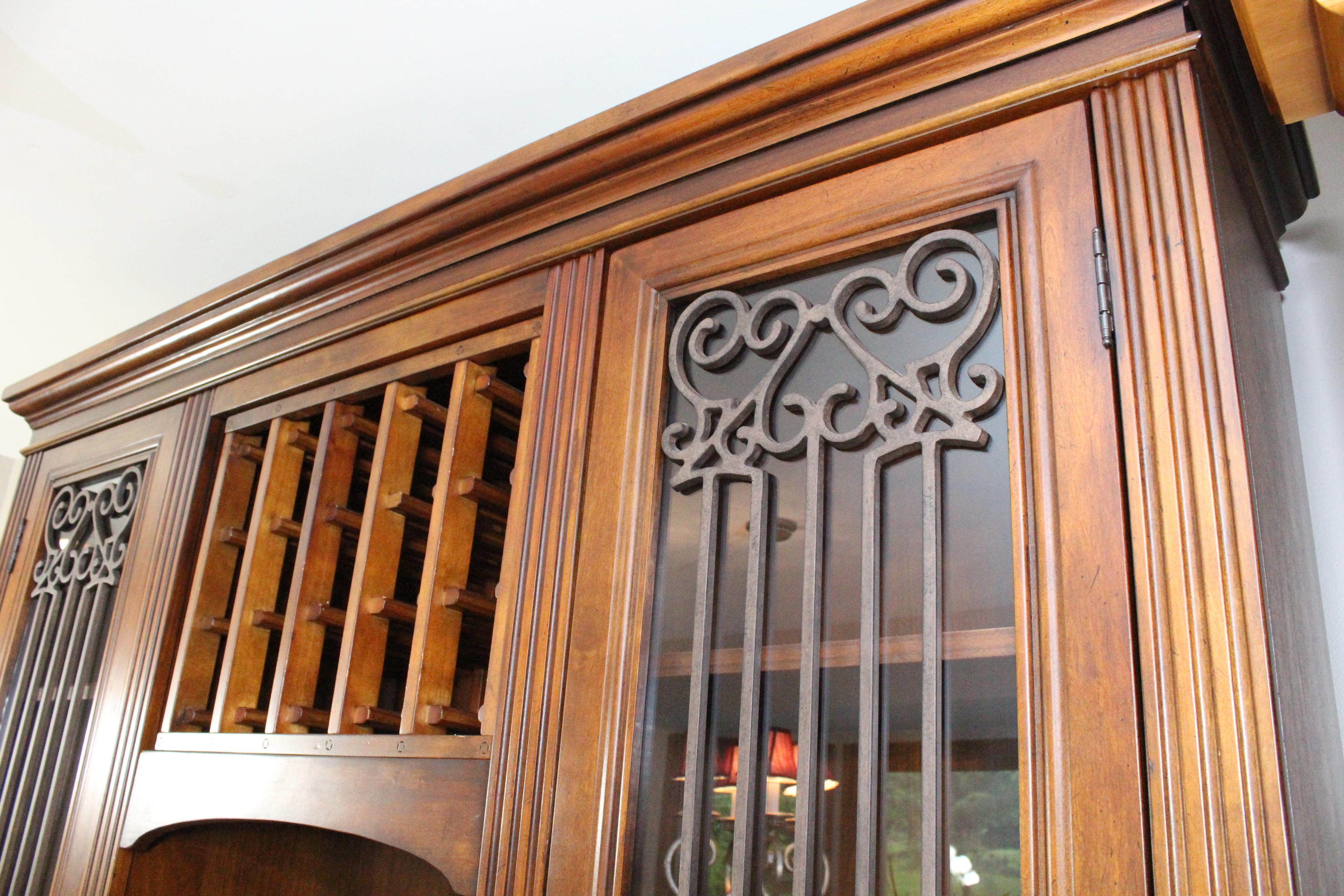 Walnut Stained China Cabinet and Buffet