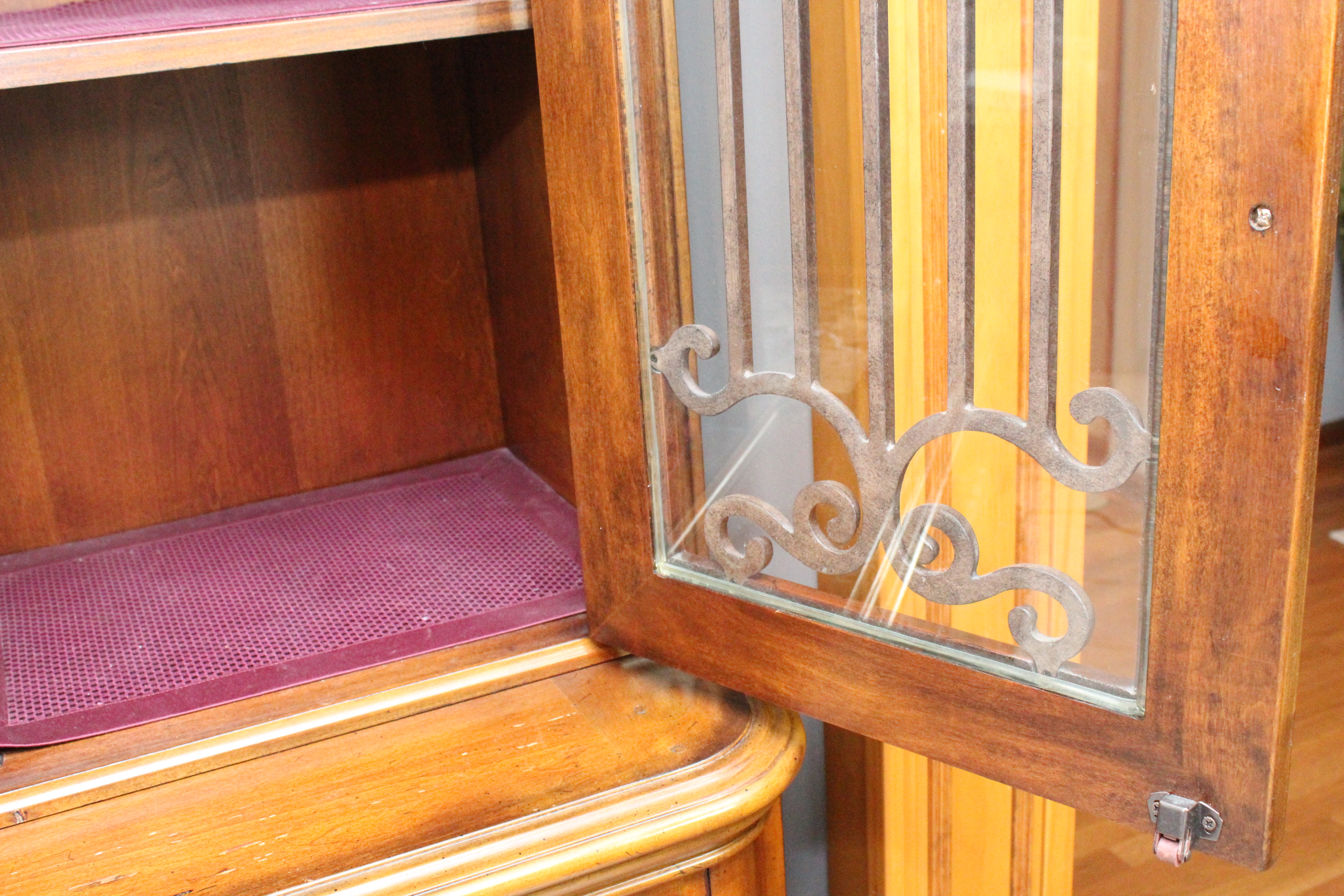 Walnut Stained China Cabinet and Buffet