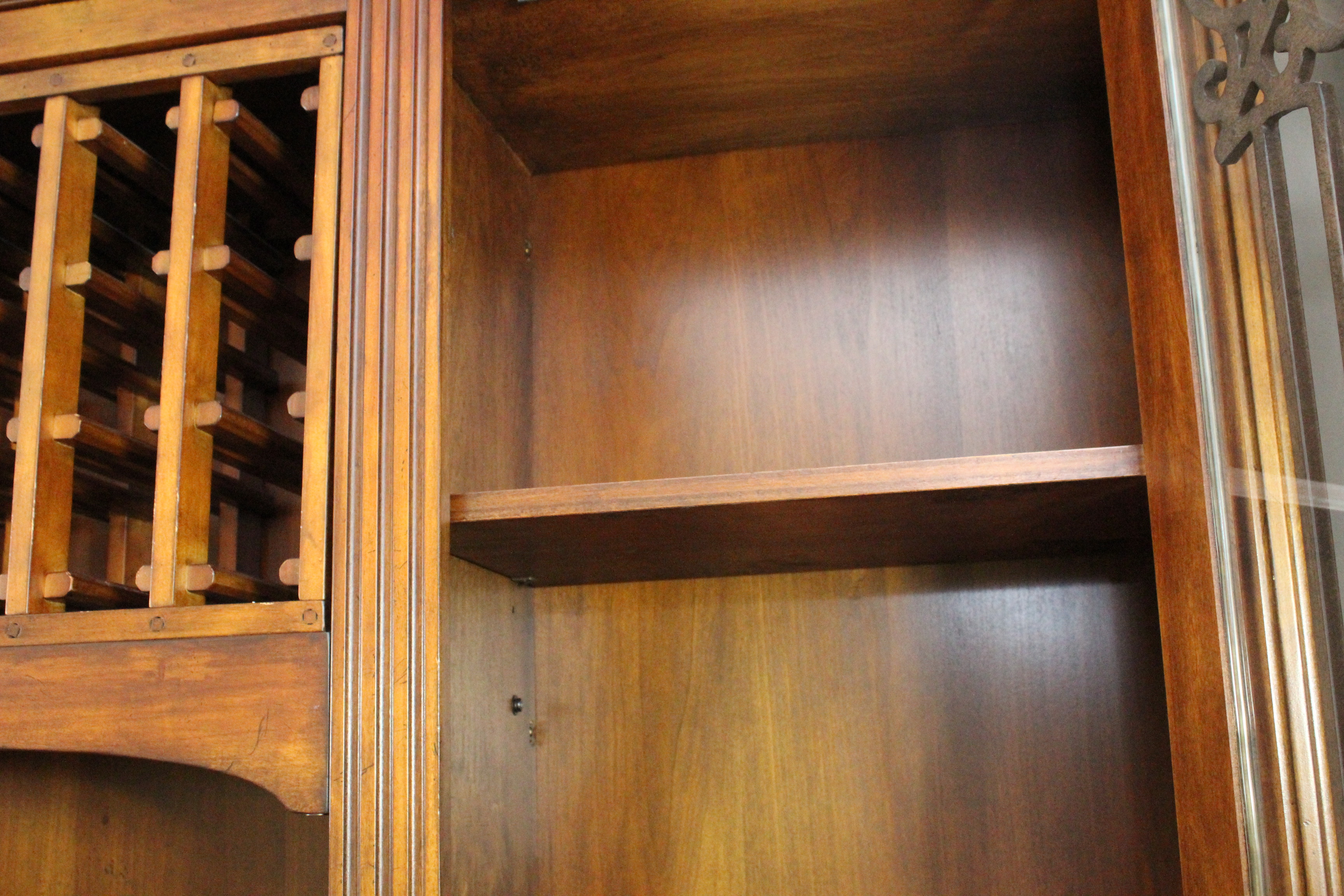 Walnut Stained China Cabinet and Buffet