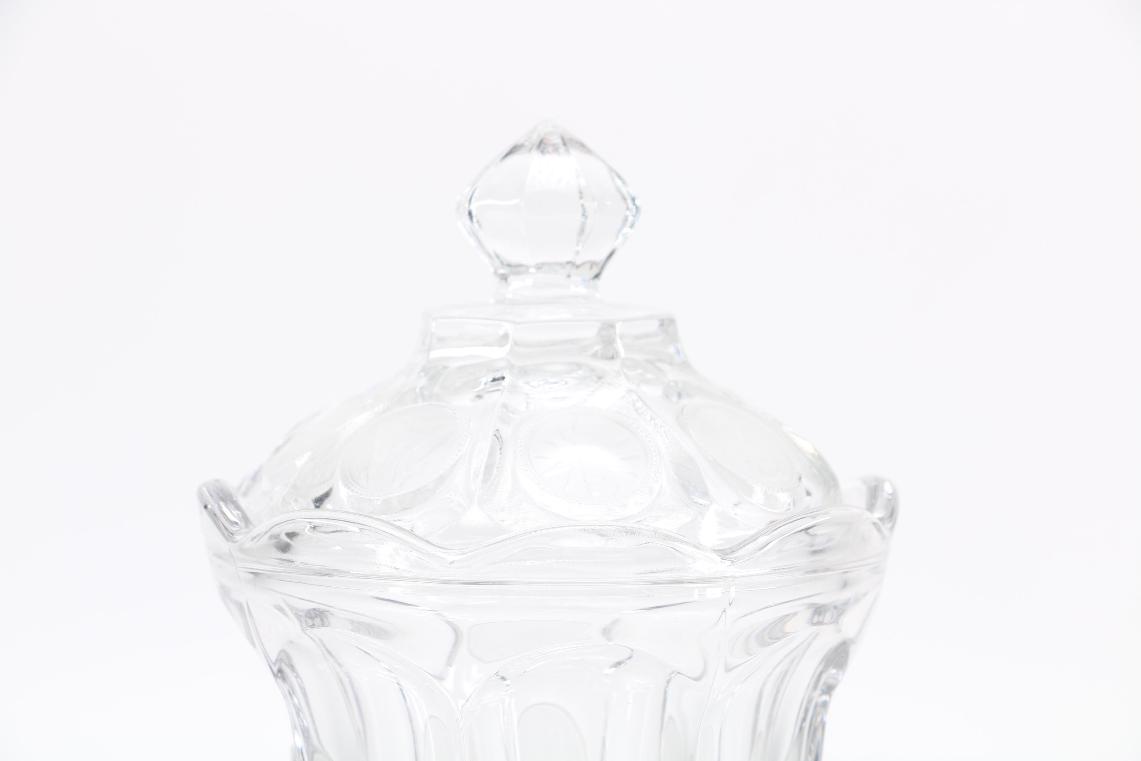 Fostoria "Coin Glass Clear" Footed Urn with Lid