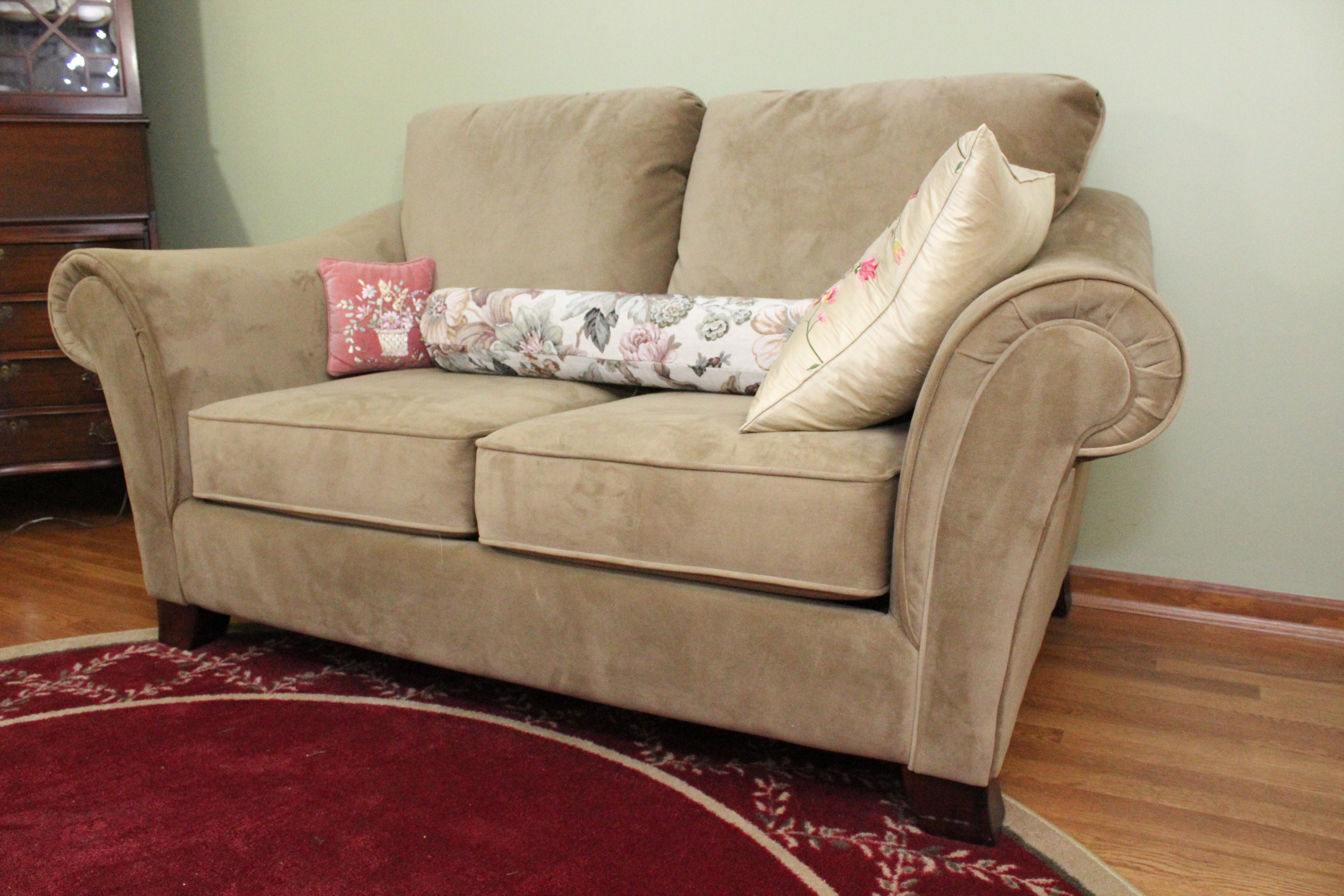 Suede Love Seat Sofa