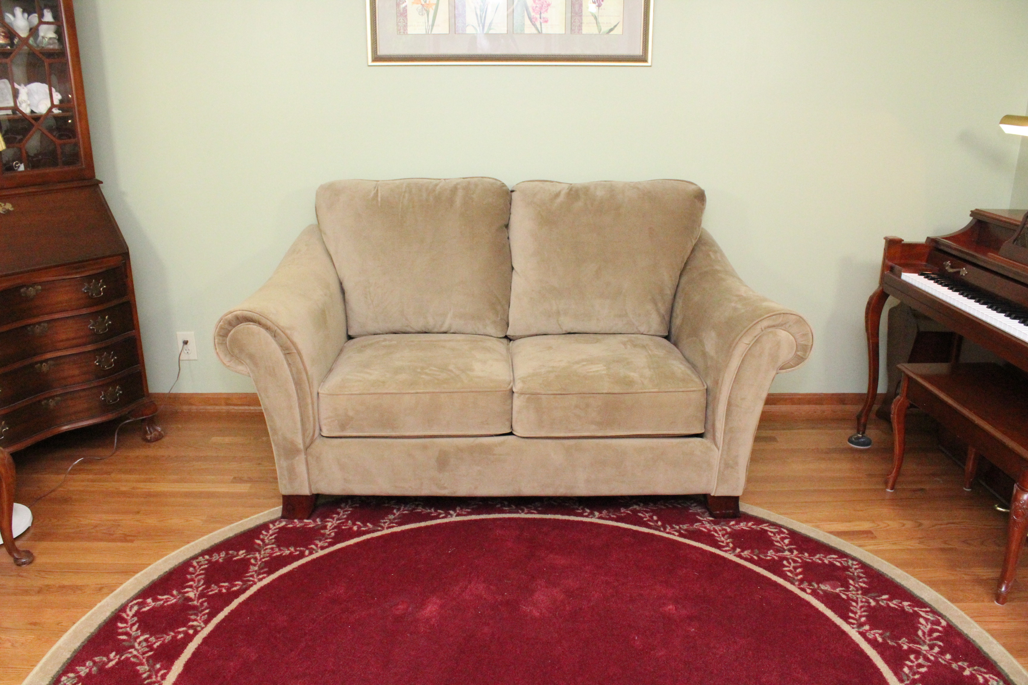 Suede Love Seat Sofa