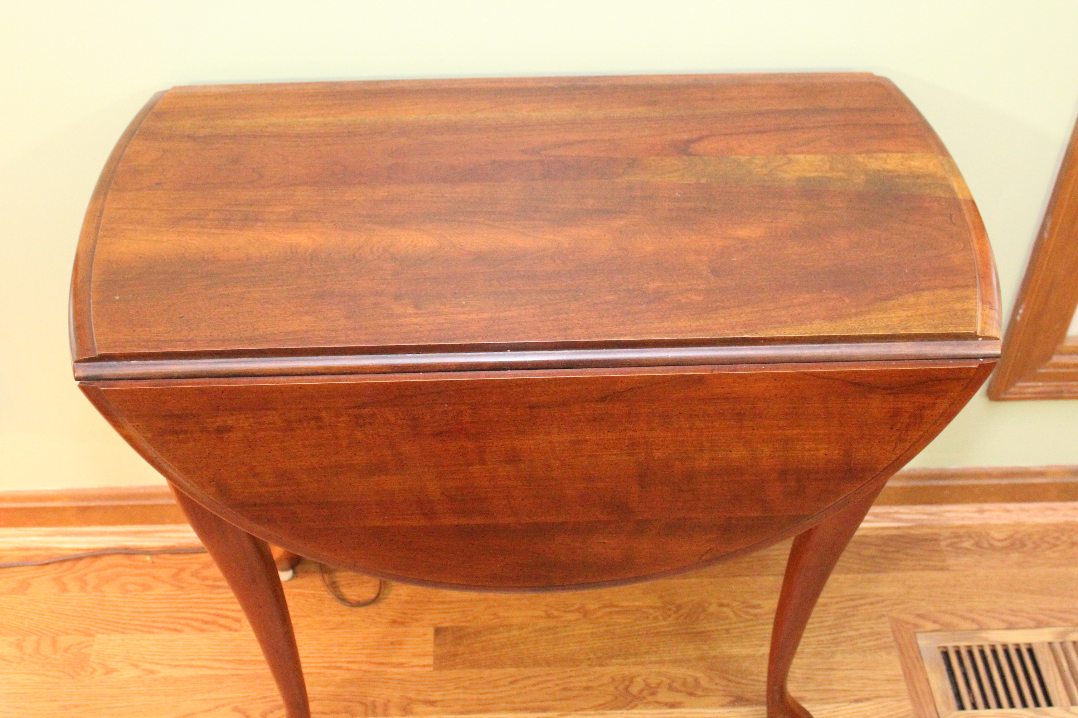 Queen Anne Style Coffee Table and Matching Drop Leaf Side Table