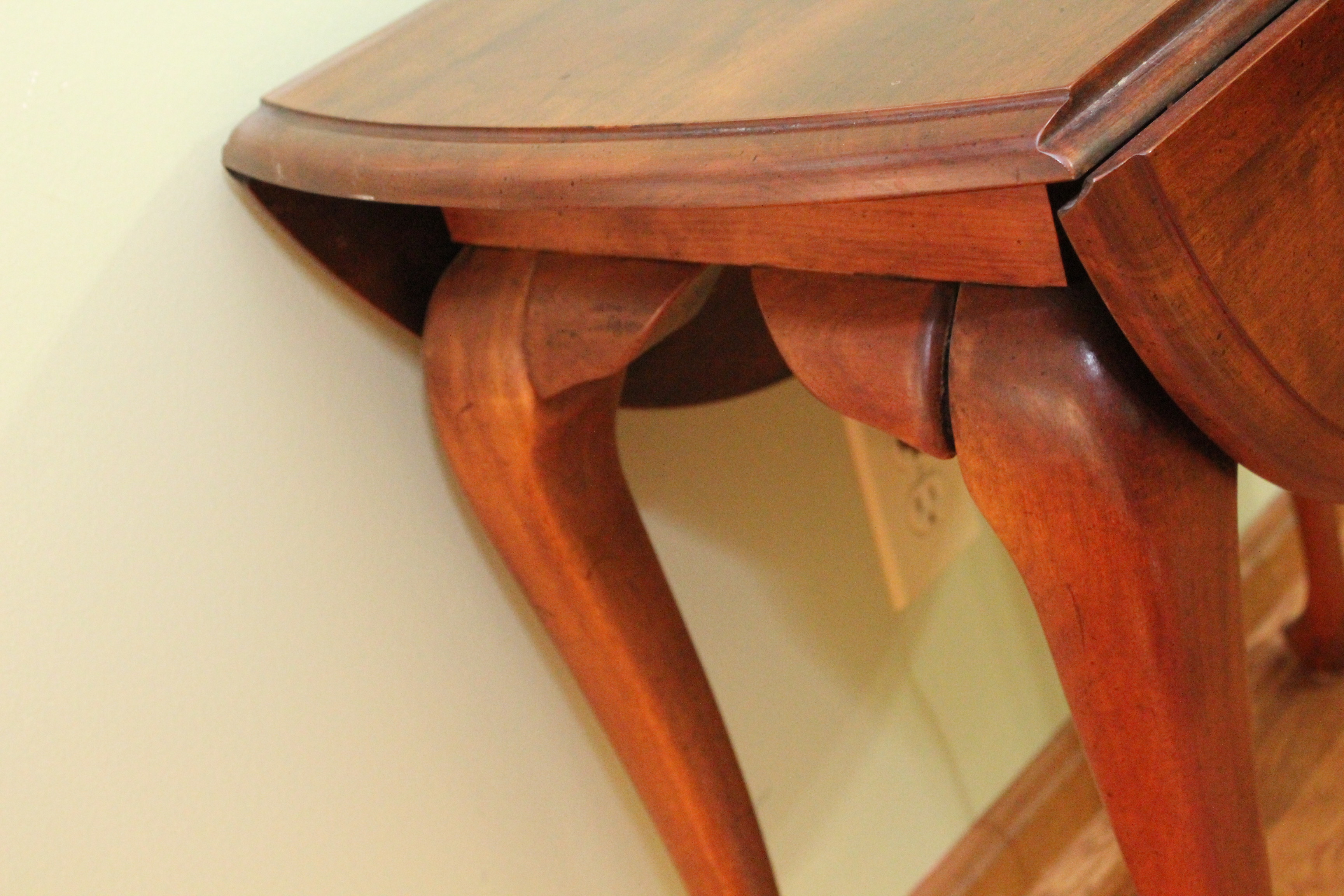 Queen Anne Style Coffee Table and Matching Drop Leaf Side Table