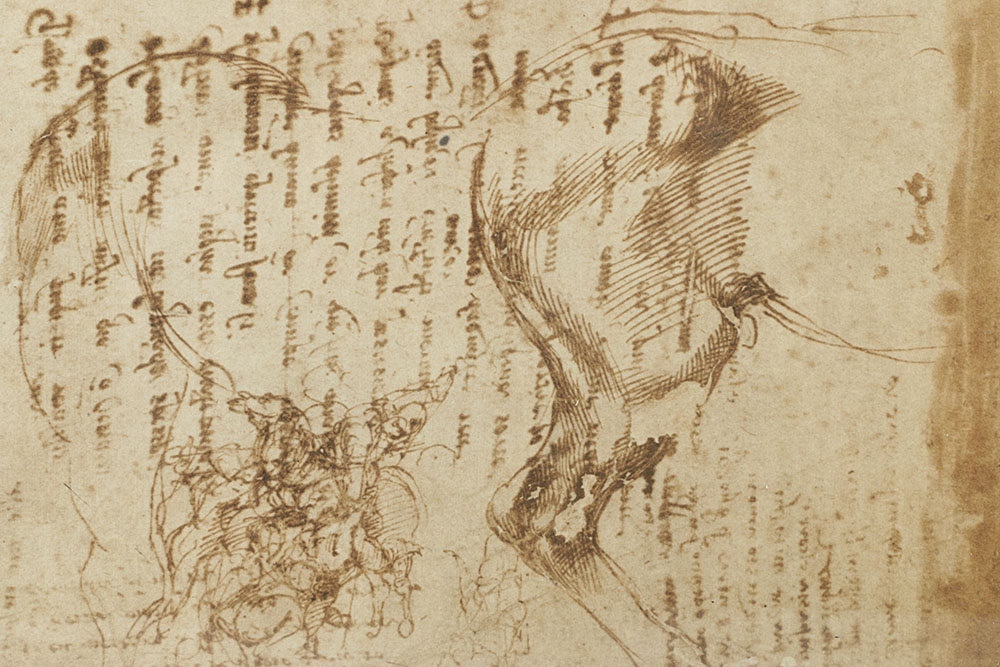 Offset Lithograph After Da Vinci's Notebook Sketches
