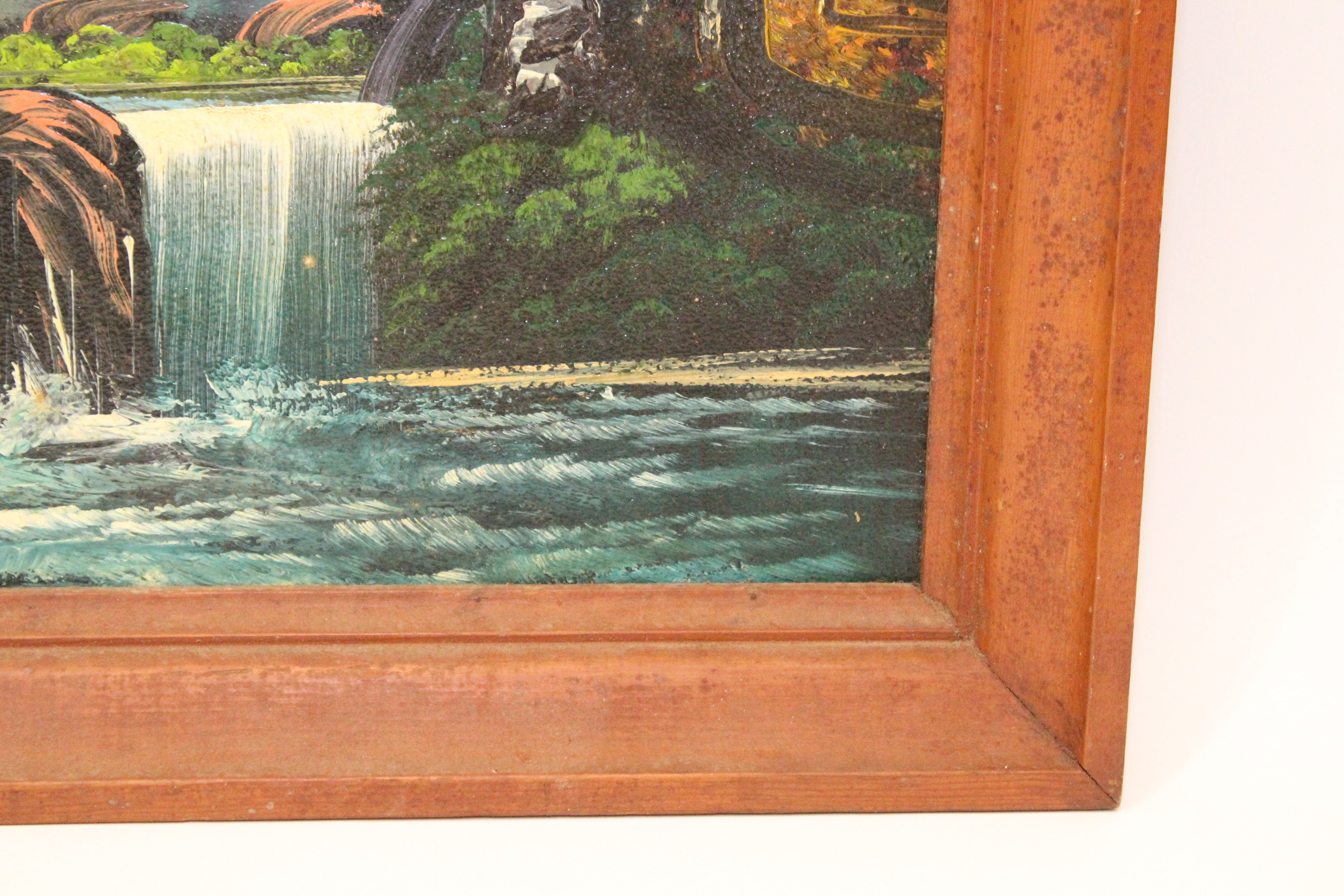Framed Landscape Painting on Board