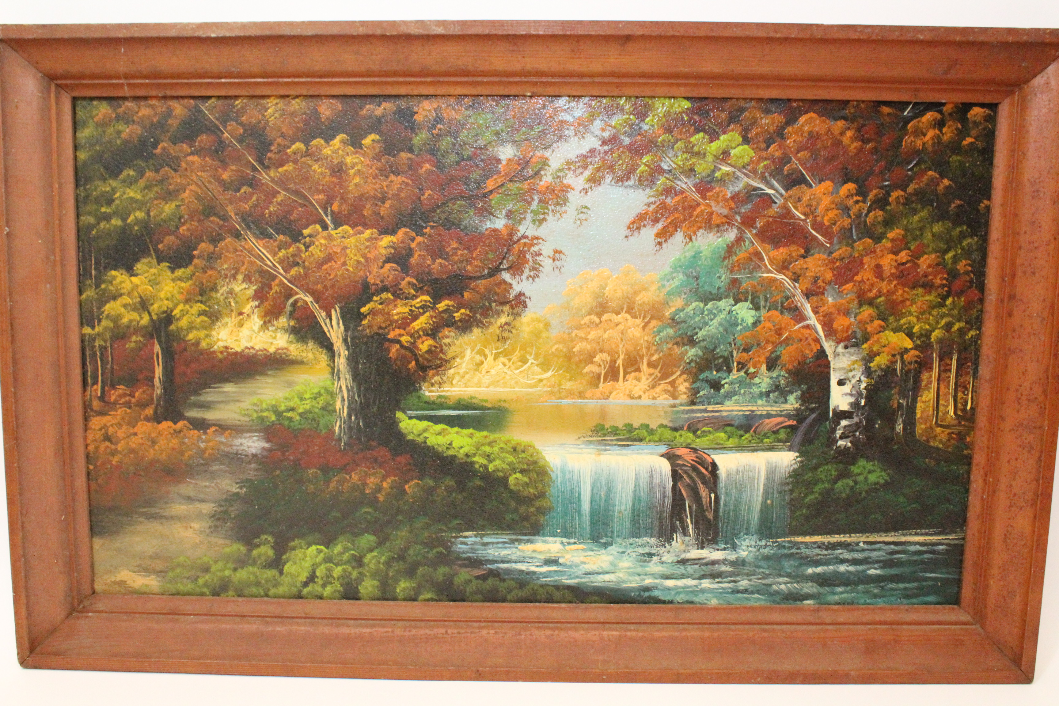Framed Landscape Painting on Board