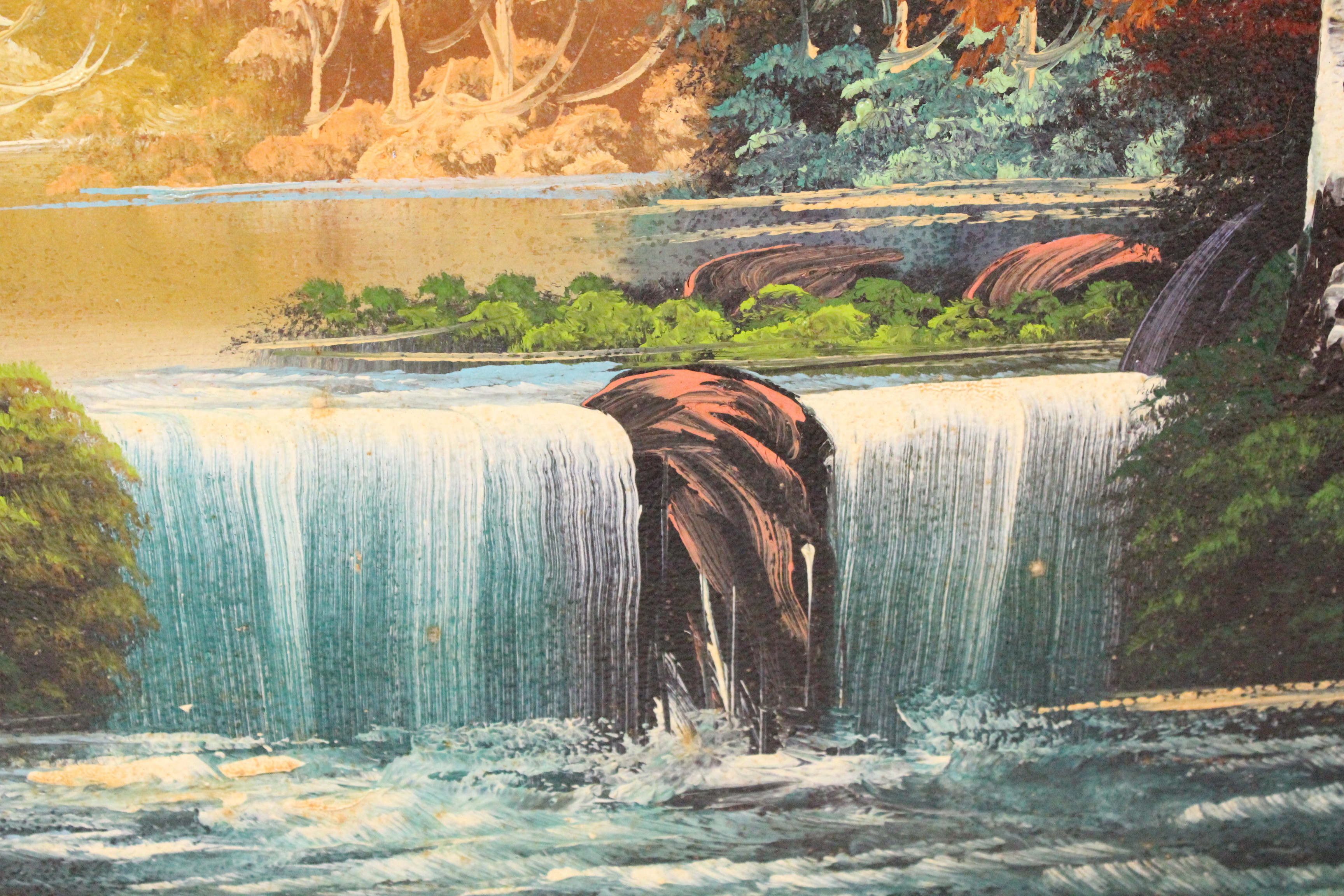 Framed Landscape Painting on Board