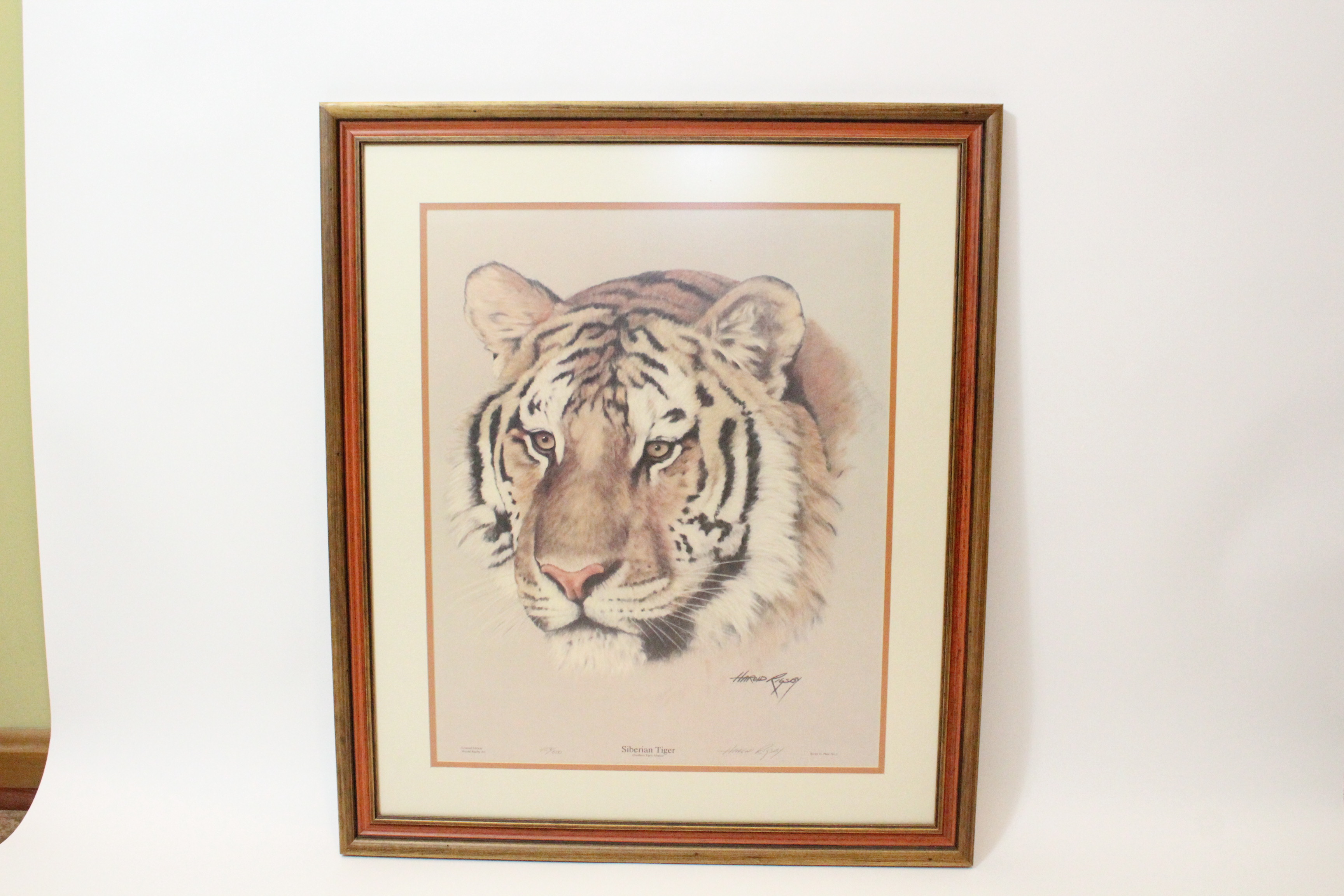 Signed Harold Rigsby Limited Edition Lithograph "Siberian Tiger"