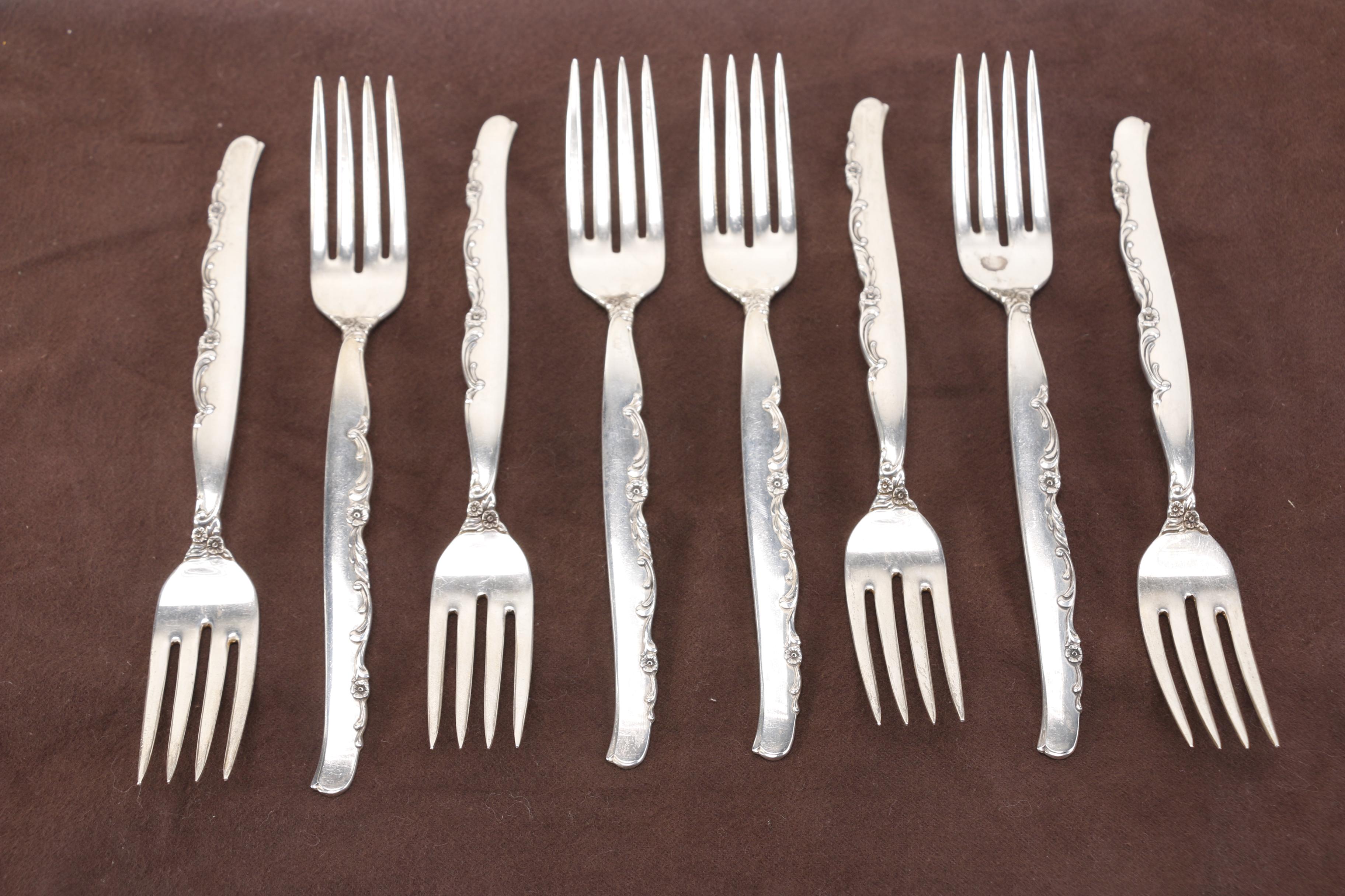 Oneida "Flower Lane" Sterling Silver Flatware Set