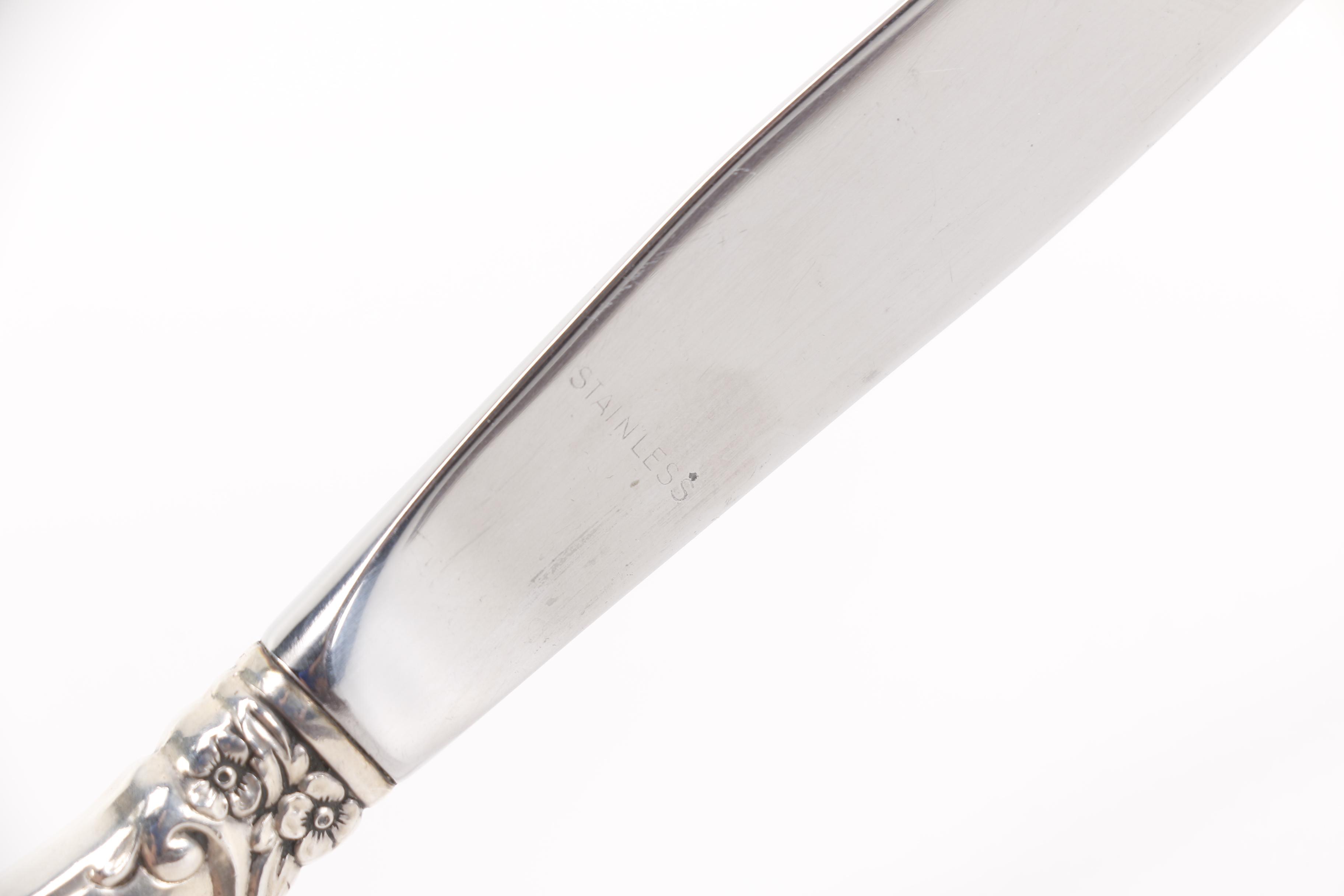 Oneida "Flower Lane" Sterling Silver Flatware Set