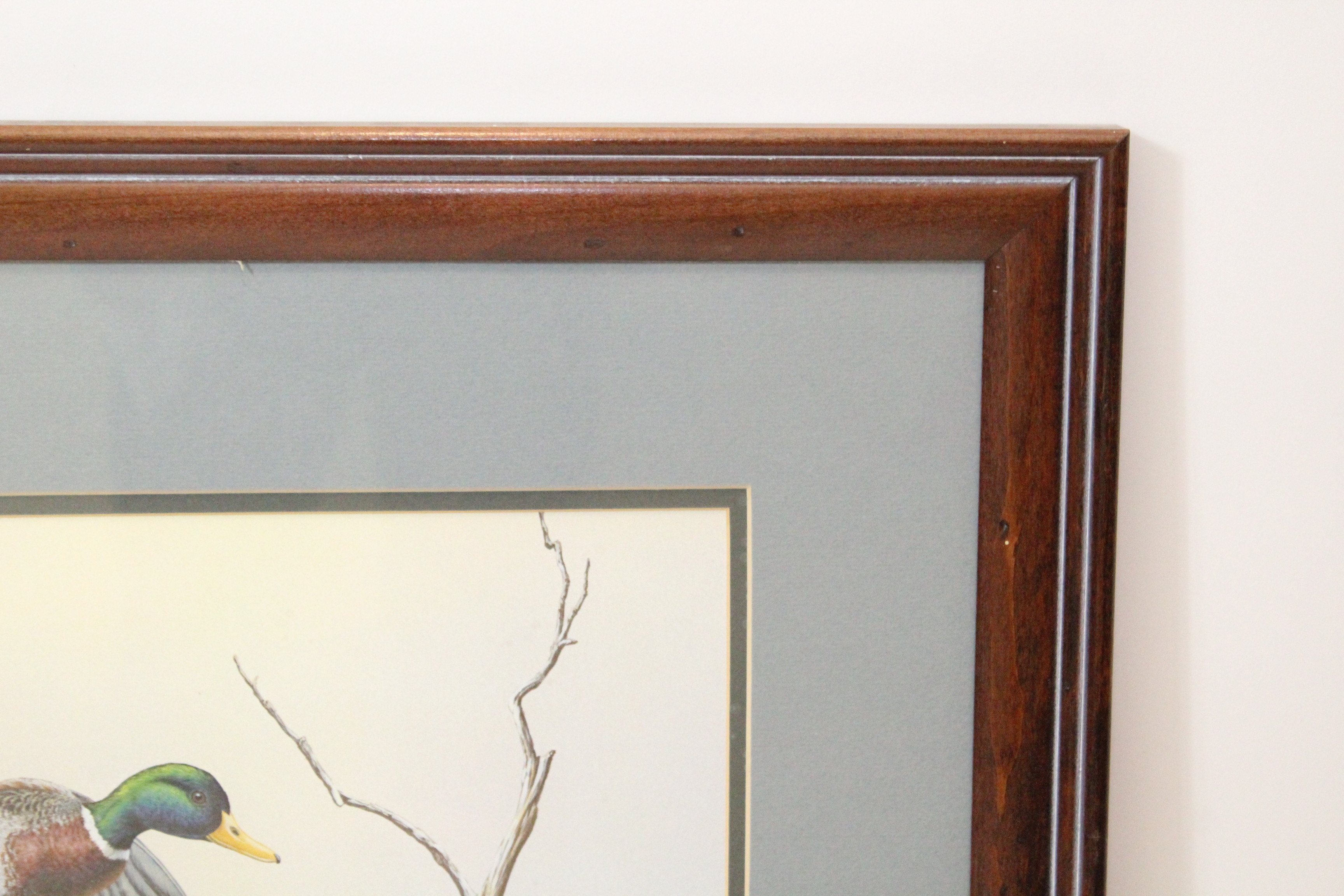 Signed Dave Chapple Limited Edition Watercolor "Autumn Mist - Mallards"