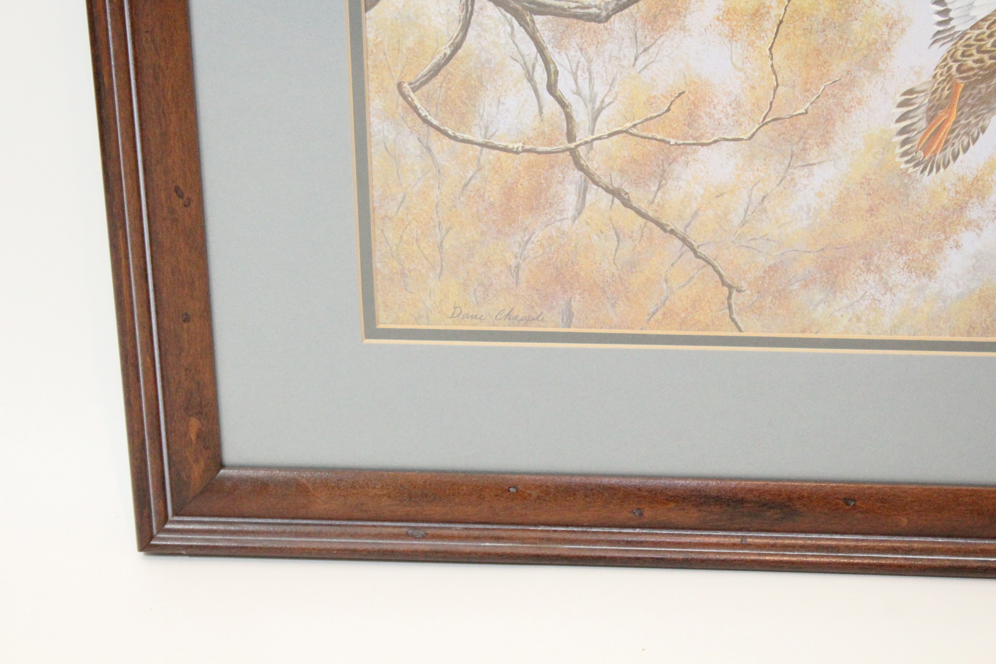 Signed Dave Chapple Limited Edition Watercolor "Autumn Mist - Mallards"